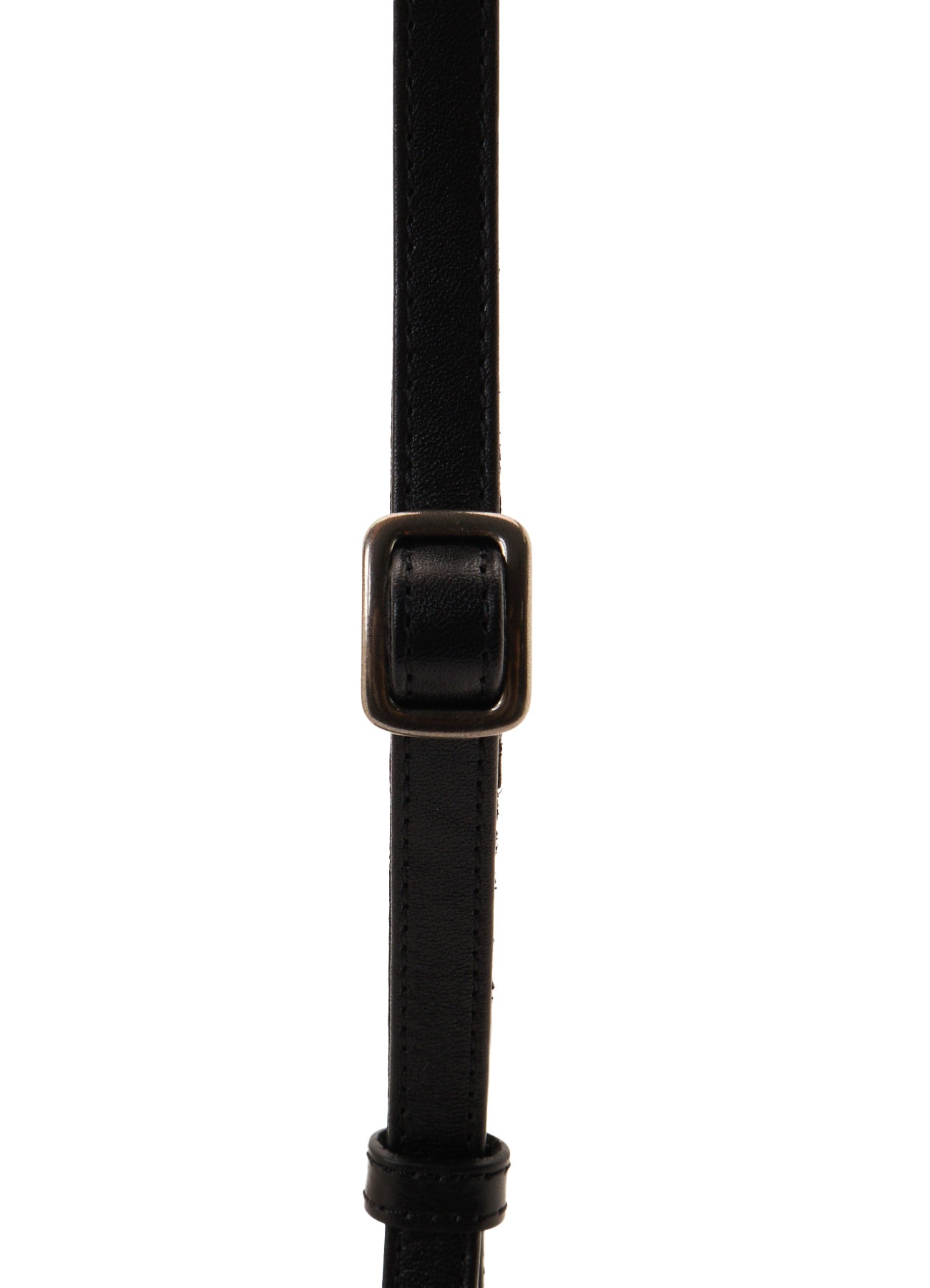 SEMI GLOSS LEATHER LACE-UP SHOULDER BAG