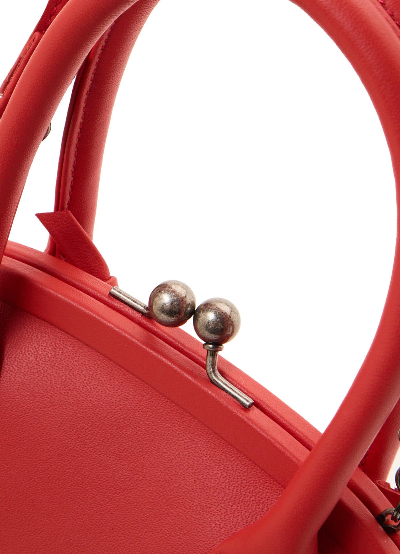 SEMI GLOSS LEATHER LACE-UP BAG