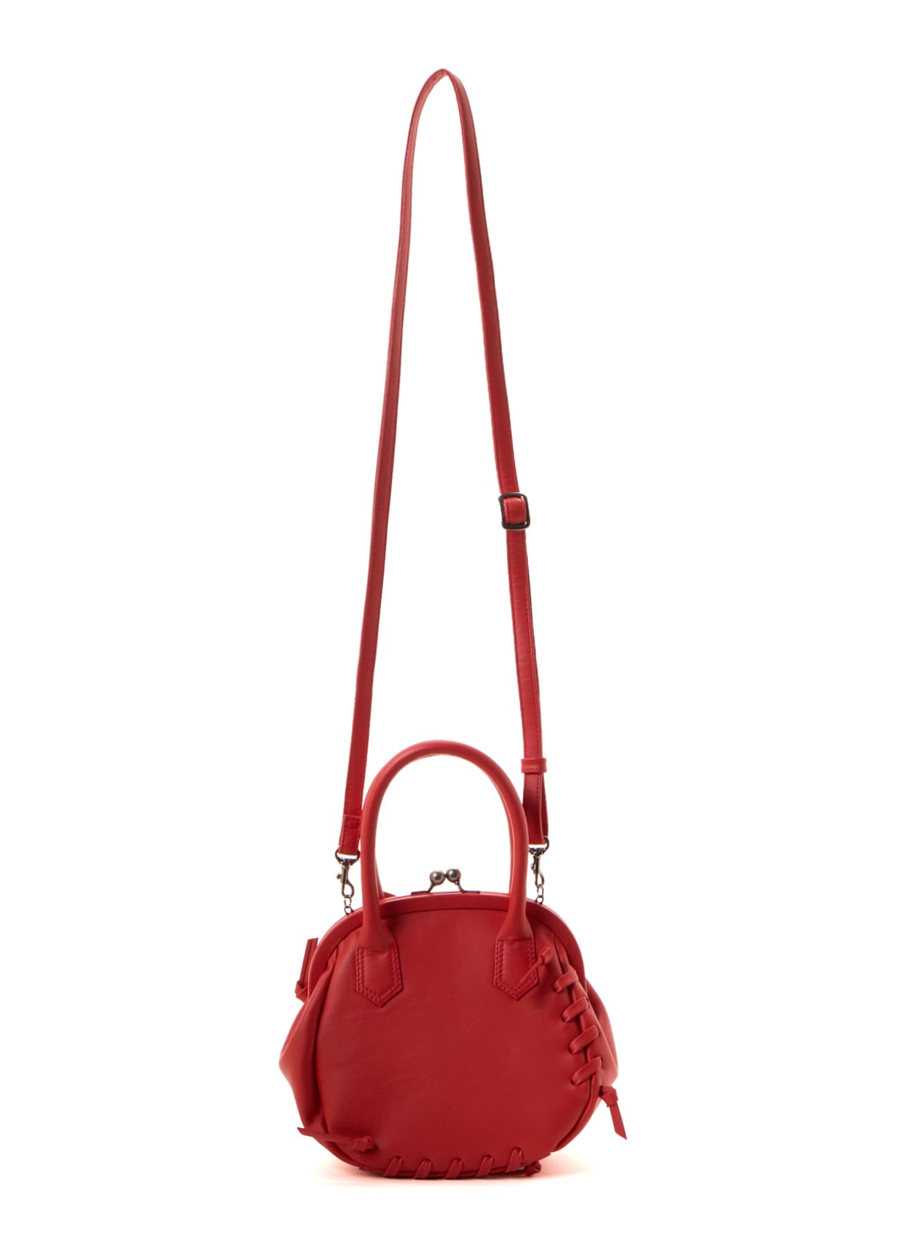 SEMI GLOSS LEATHER LACE-UP BAG