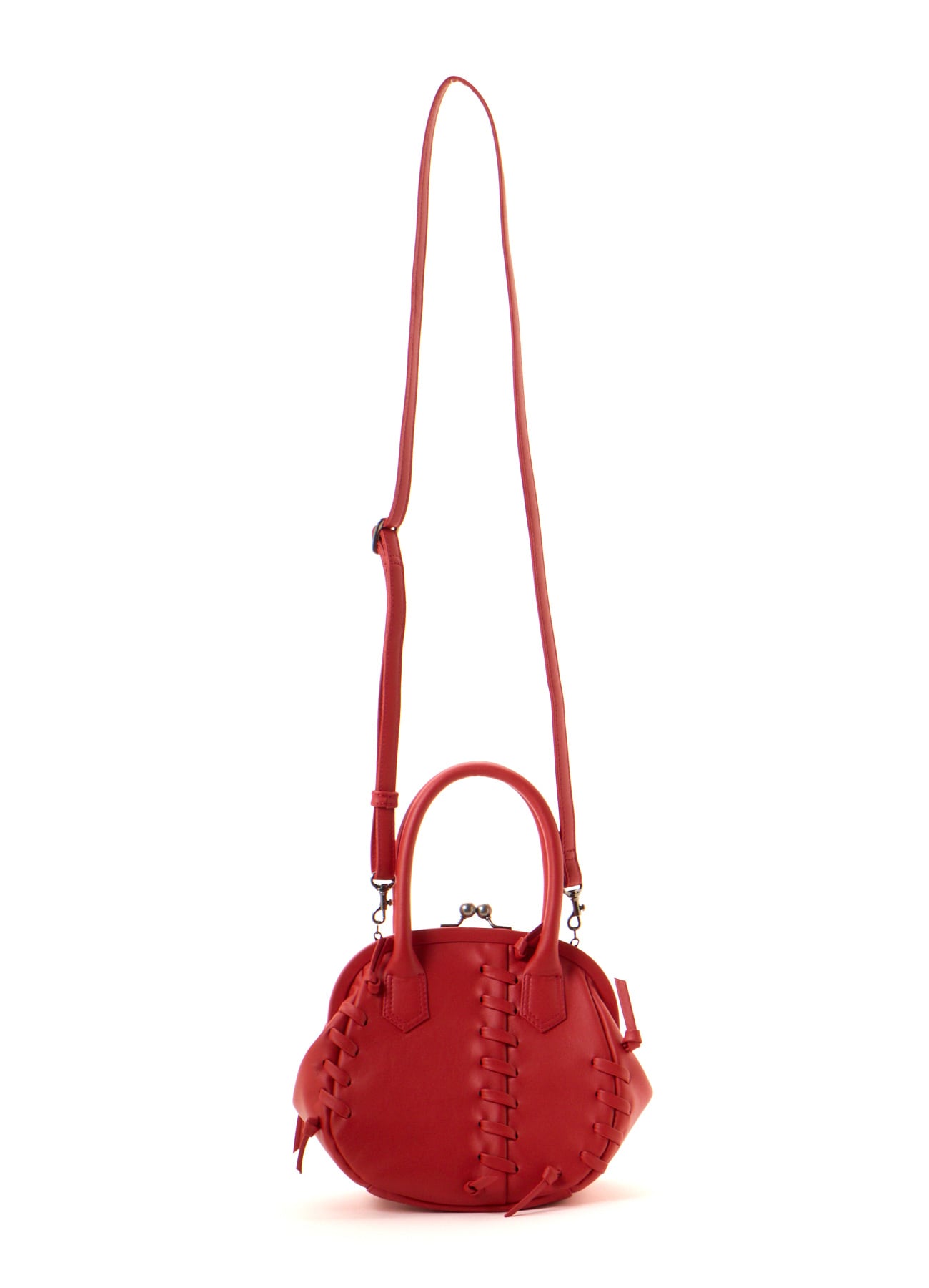 SEMI GLOSS LEATHER LACE-UP BAG