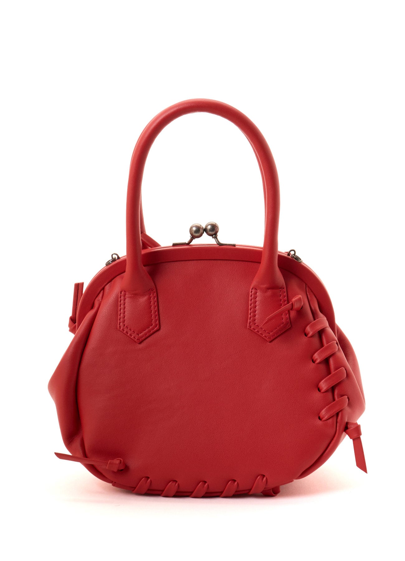 SEMI GLOSS LEATHER LACE-UP BAG