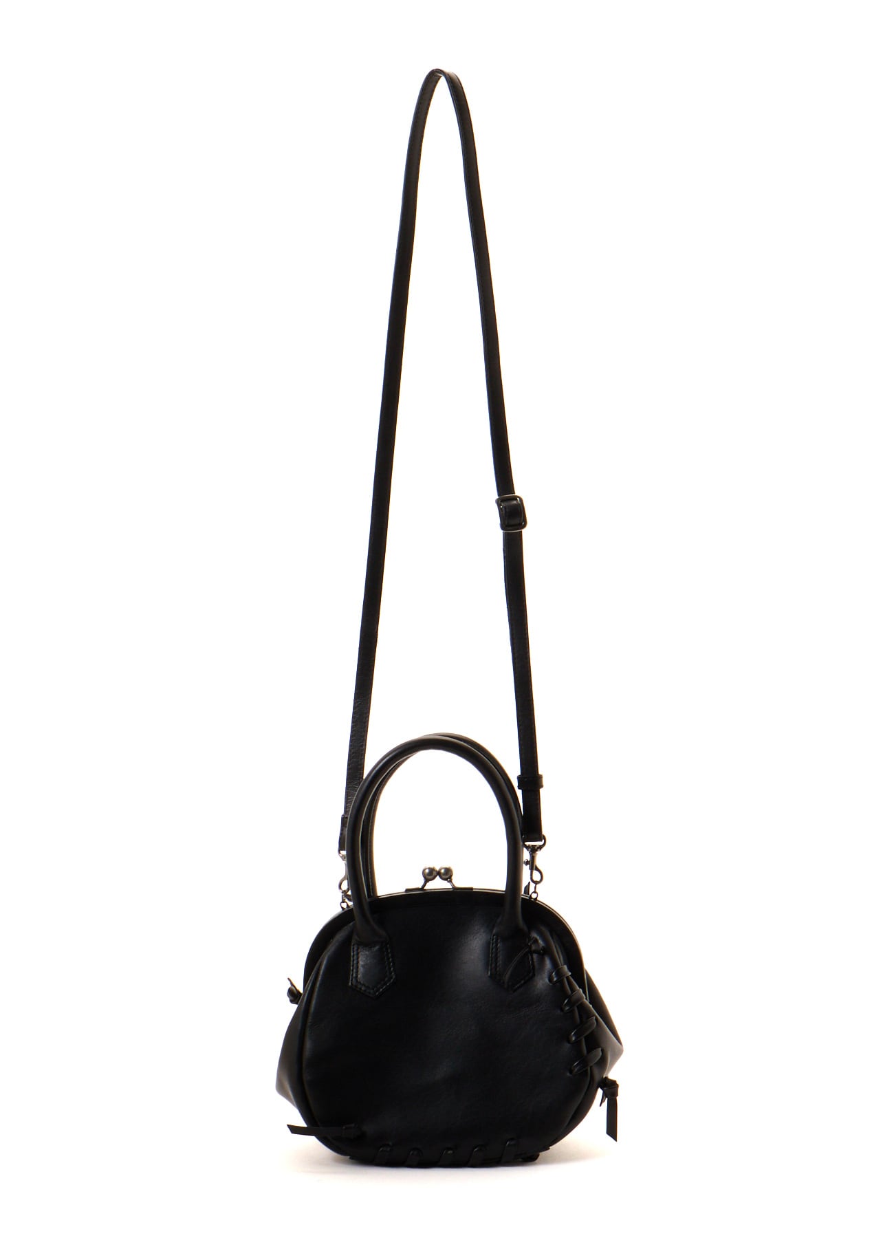 SEMI GLOSS LEATHER LACE-UP BAG