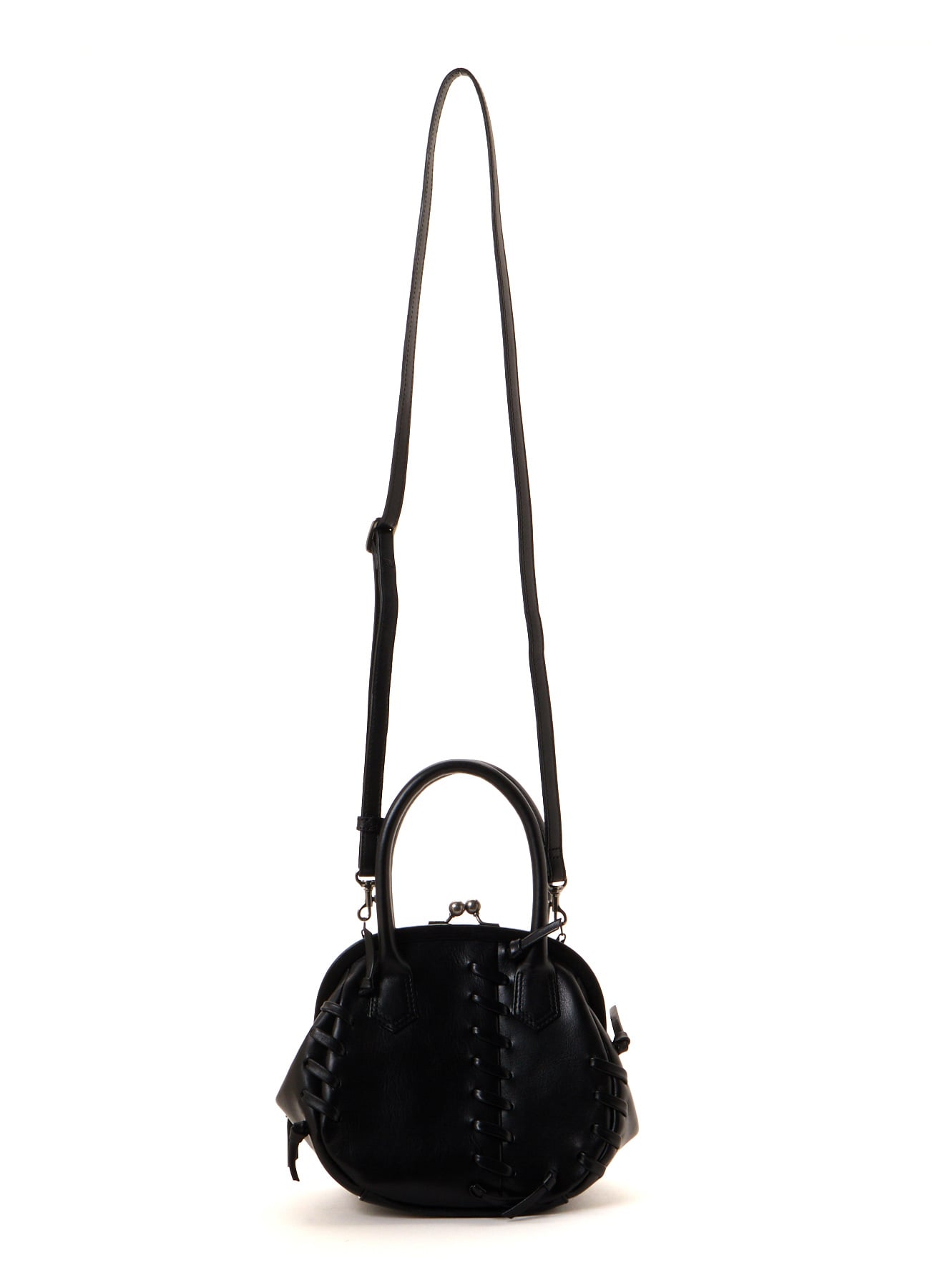 SEMI GLOSS LEATHER LACE-UP BAG