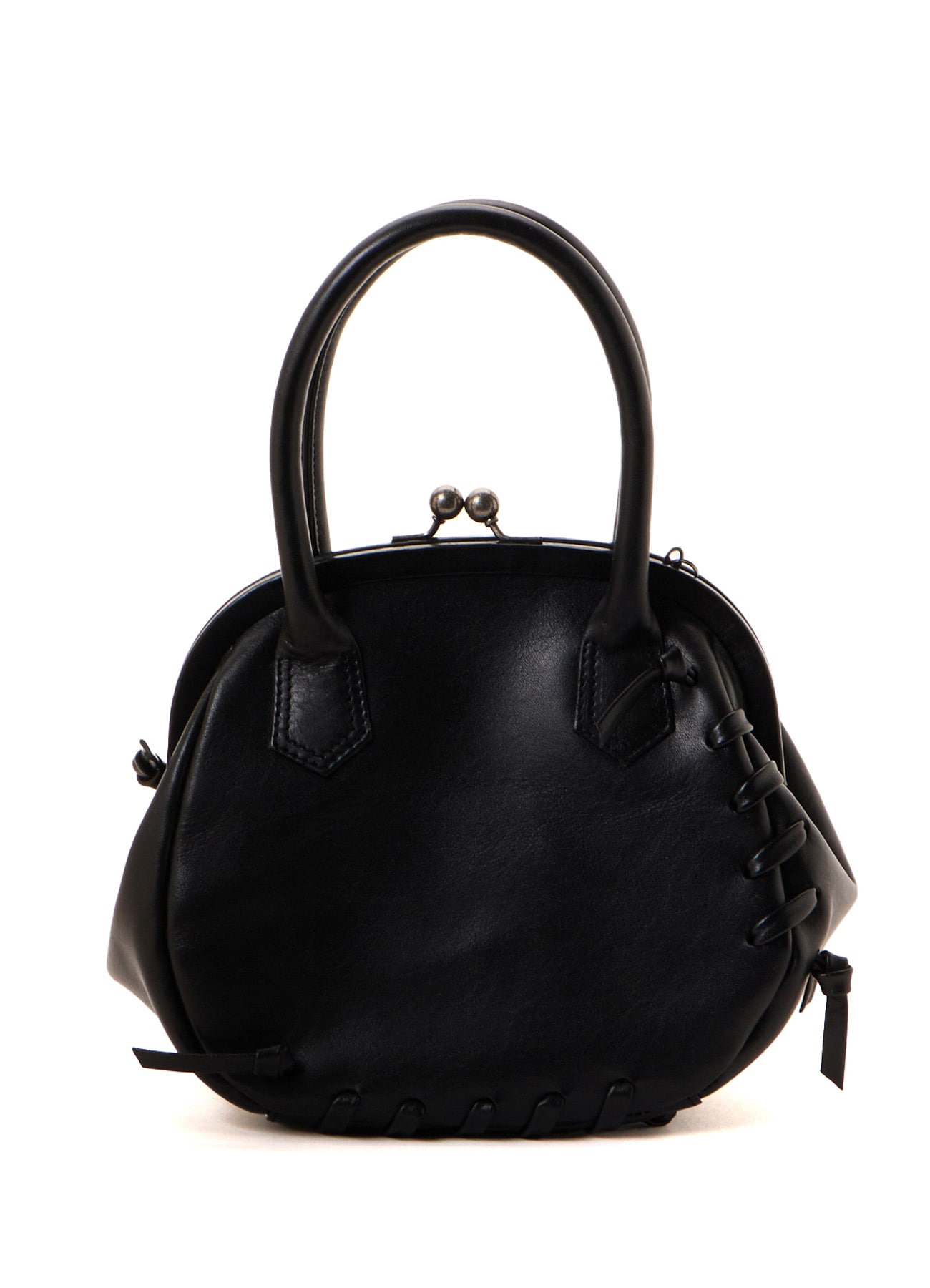 SEMI GLOSS LEATHER LACE-UP BAG