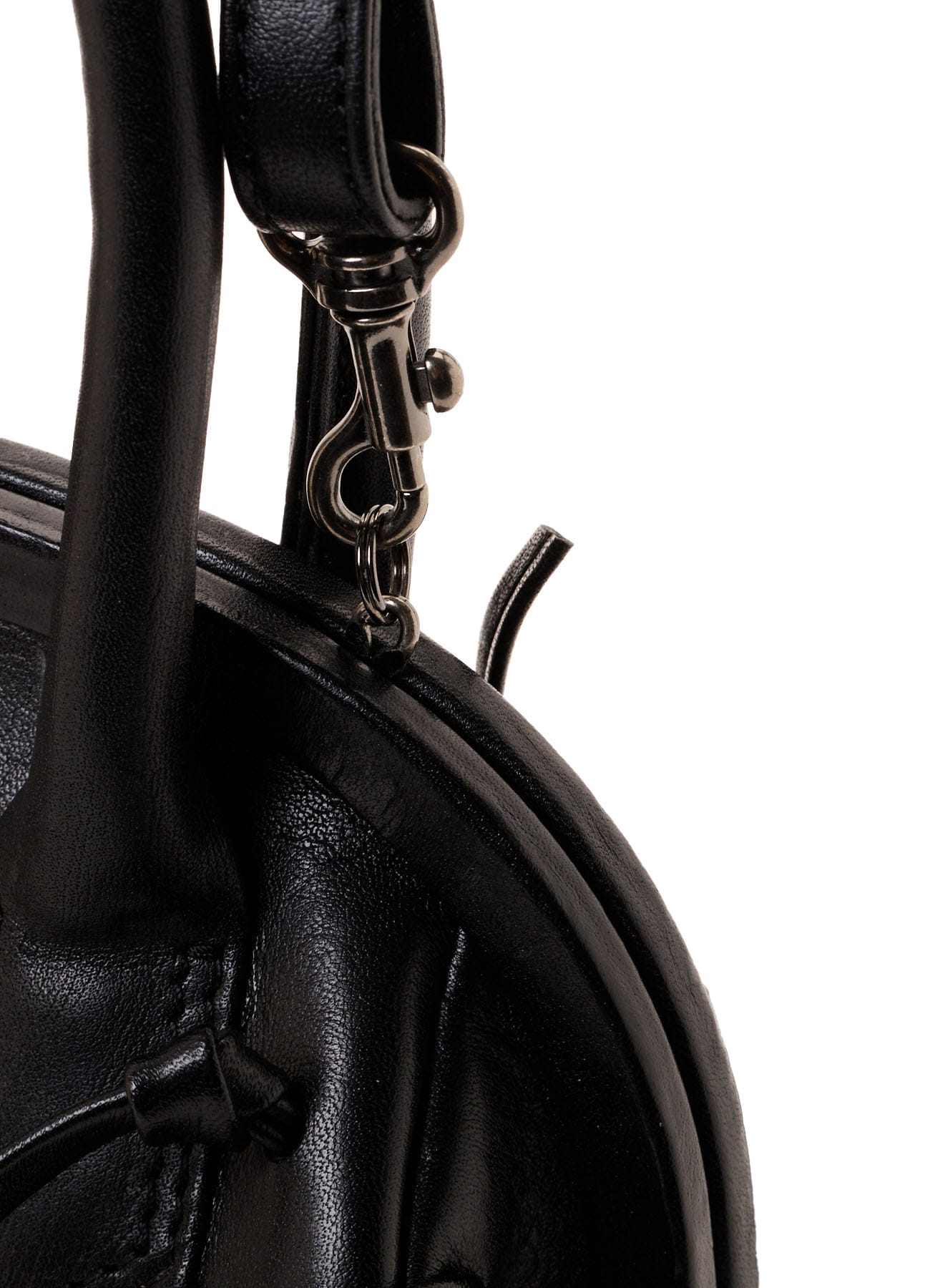 SEMI GLOSS LEATHER LACE-UP BAG