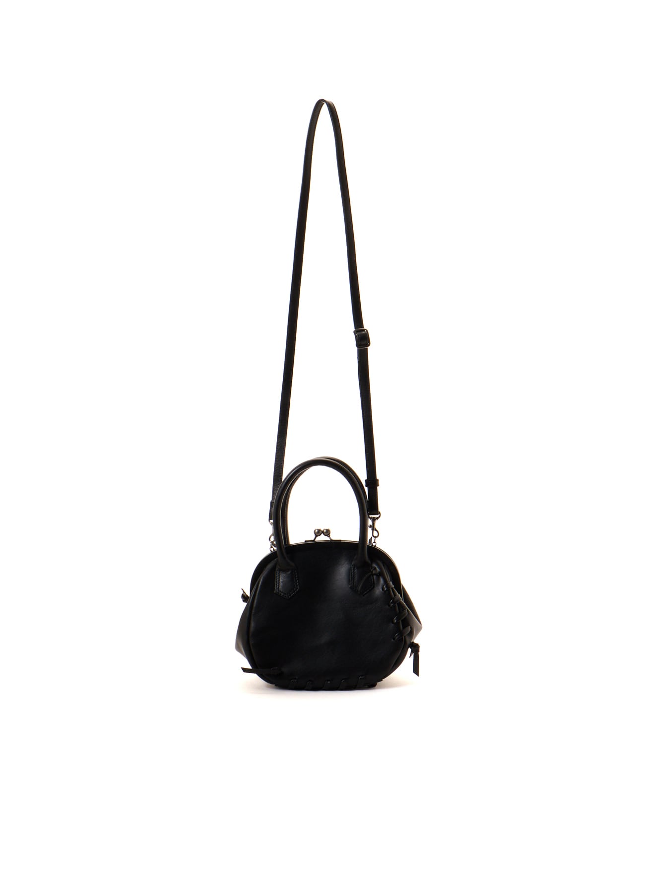 SEMI GLOSS LEATHER LACE-UP BAG