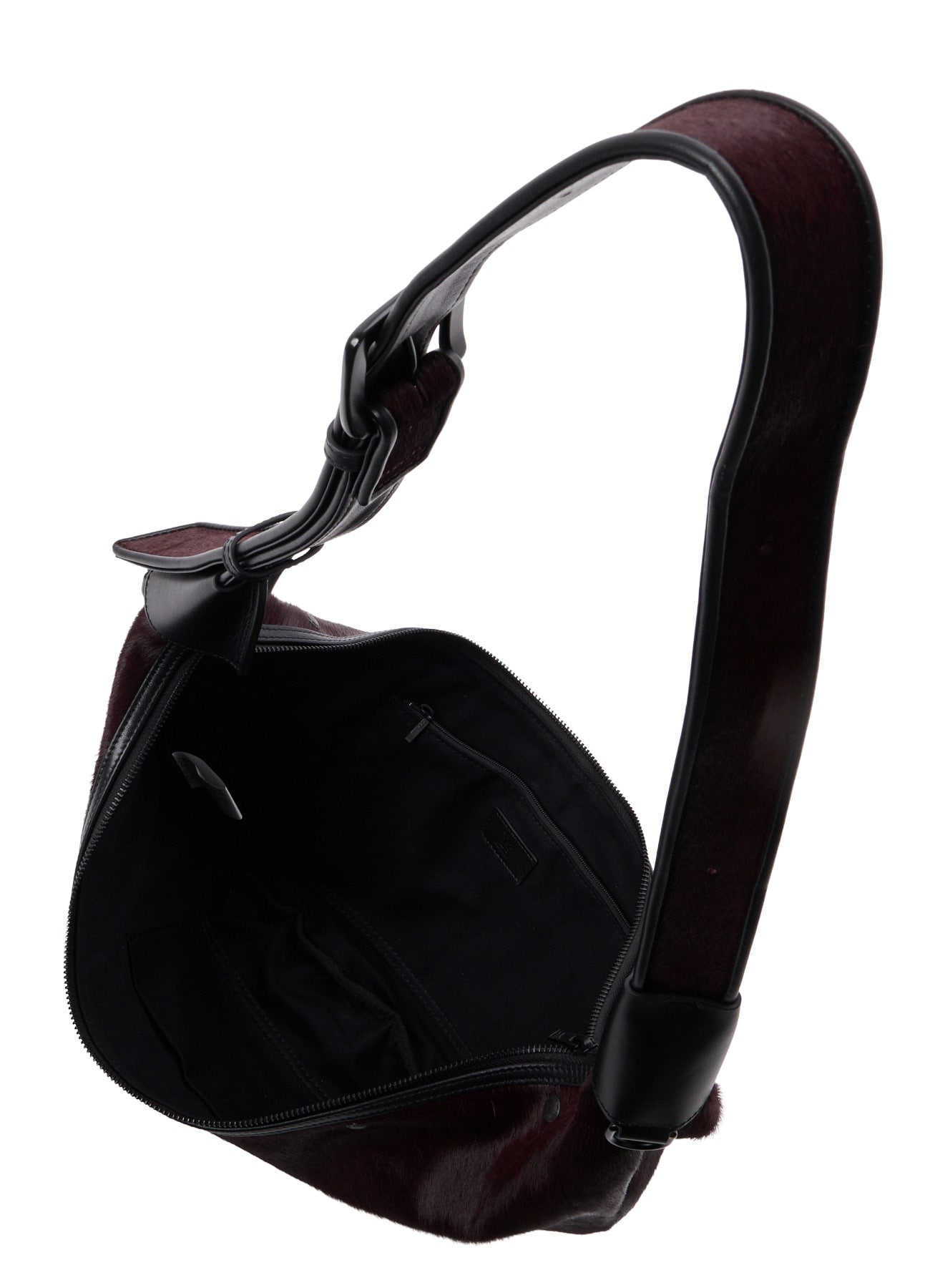 COW LEATHER BANANA SHAPE BAG