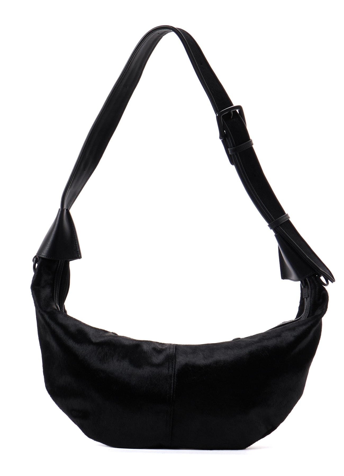 COW LEATHER BANANA SHAPE BAG