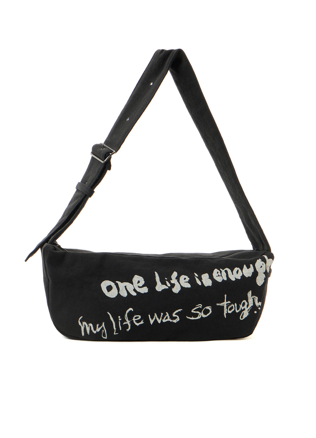 "ONE LIFE" COTTON/LINEN GABARDINE BOX SHOULDER BAG