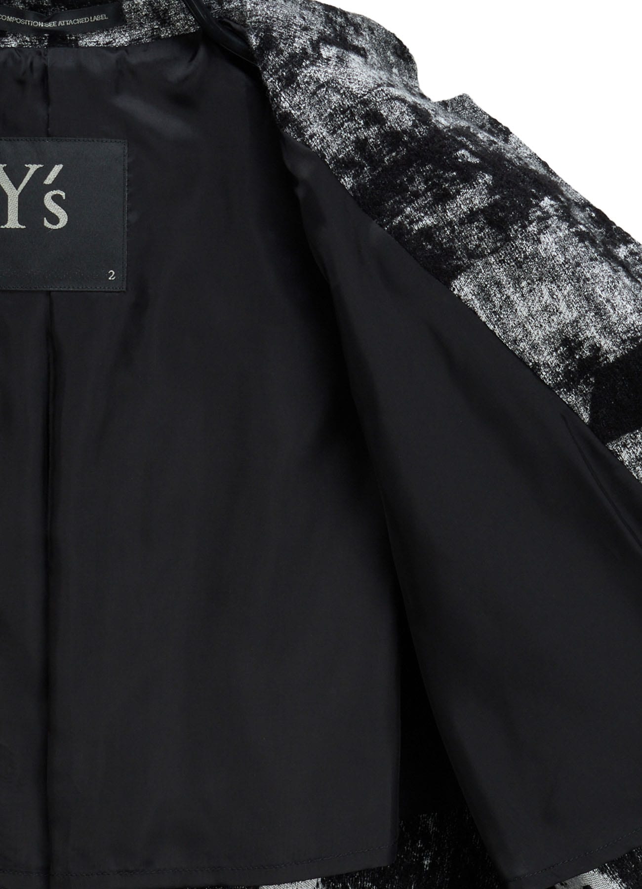 MOHAIR FADED PLAID JACQUARD TAILORED CAPE