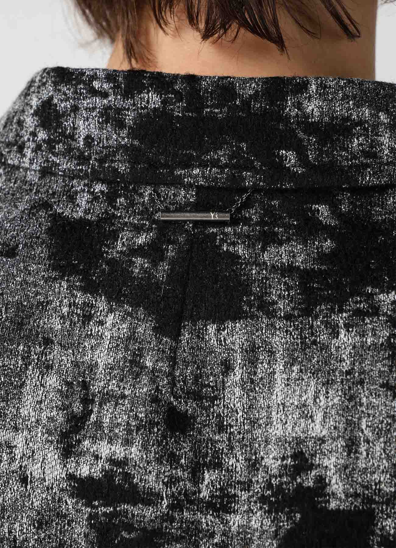 MOHAIR FADED PLAID JACQUARD TAILORED CAPE