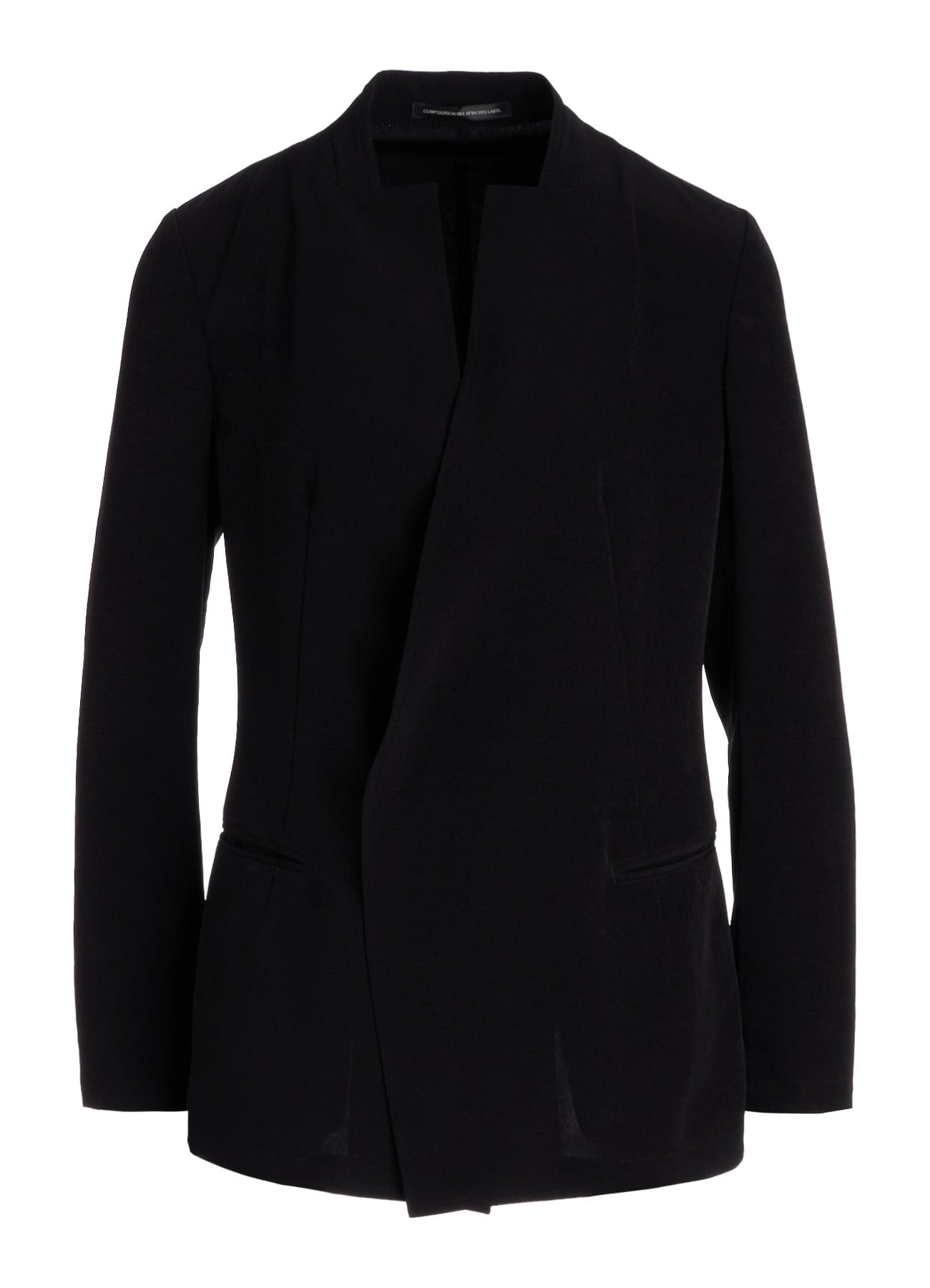 TA/PE CREPE DE CHINE STAND COLLAR JACKET