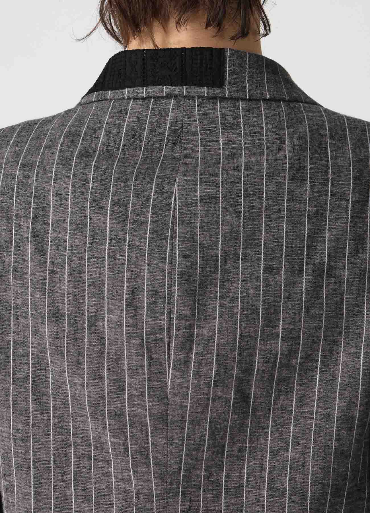 STRIPE PATCHWORK SIDE DROP JACKET