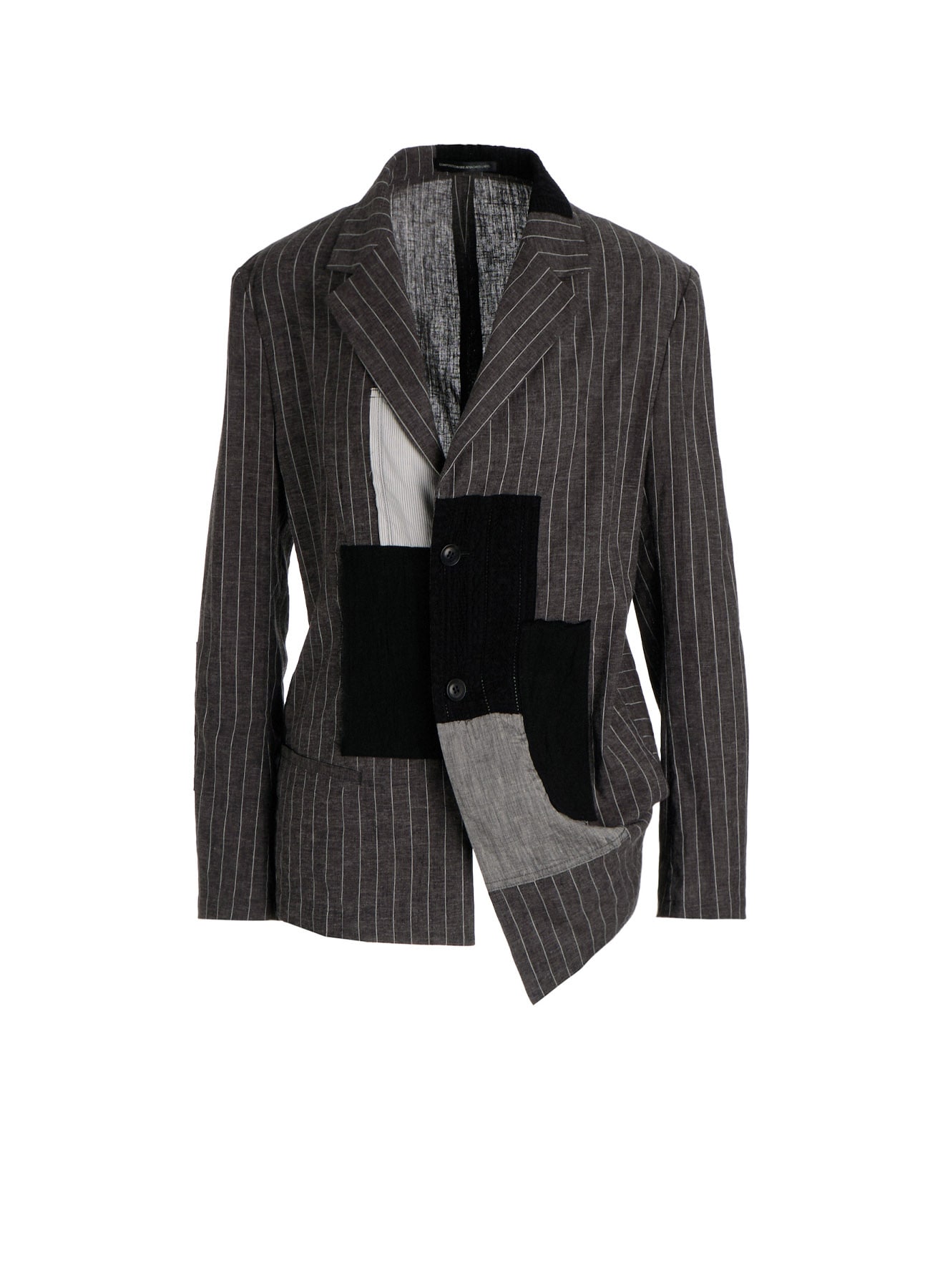 STRIPE PATCHWORK SIDE DROP JACKET