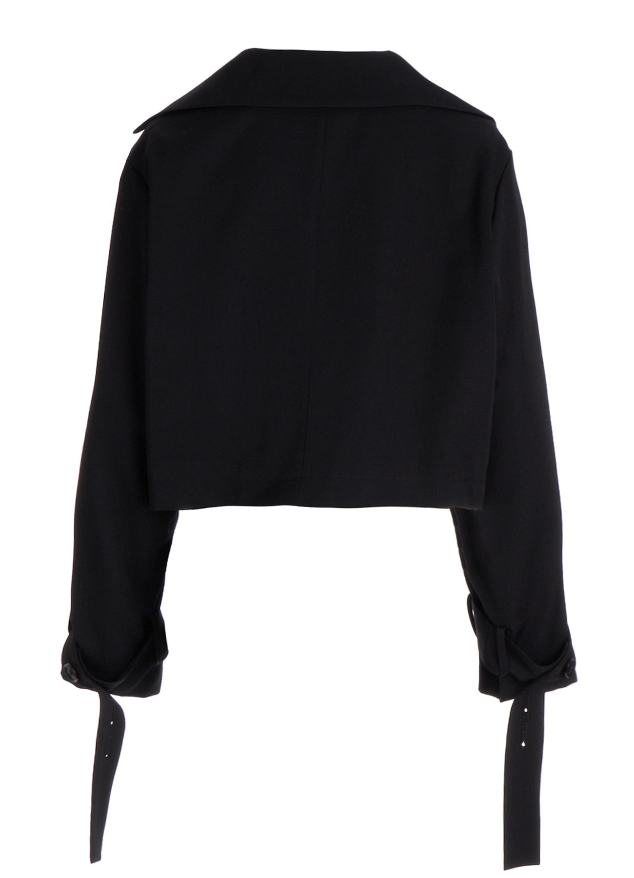 WOOL GABARDINE WIDE COLLAR JACKET