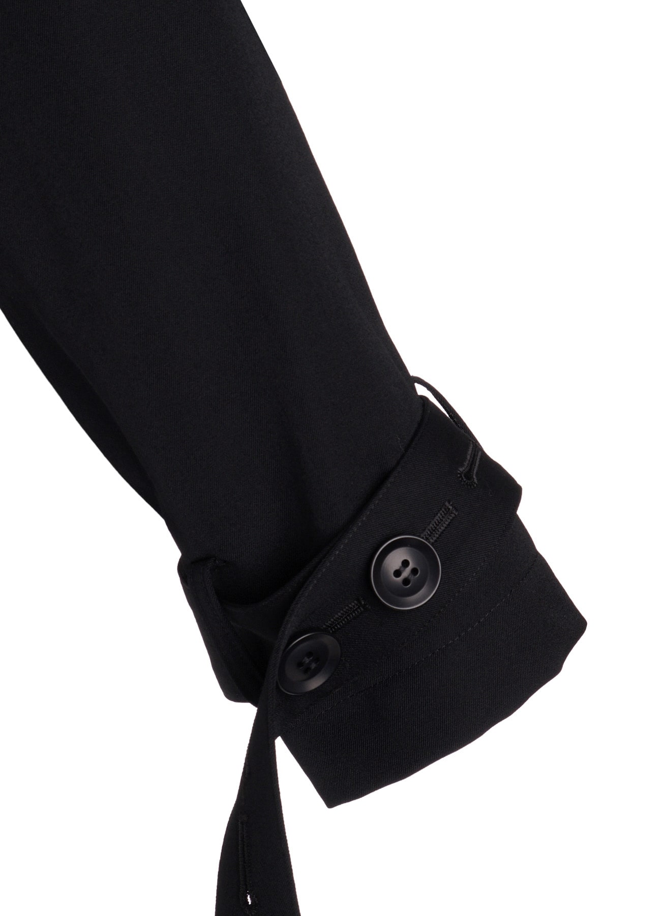 WOOL GABARDINE WIDE COLLAR JACKET