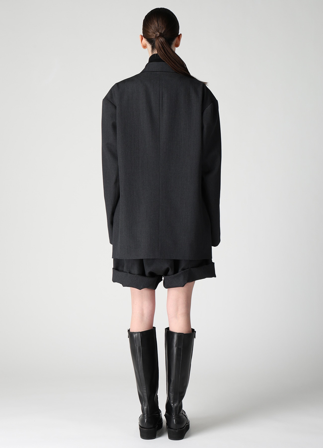 WOOL GABARDINE BIG TAILORED JACKET