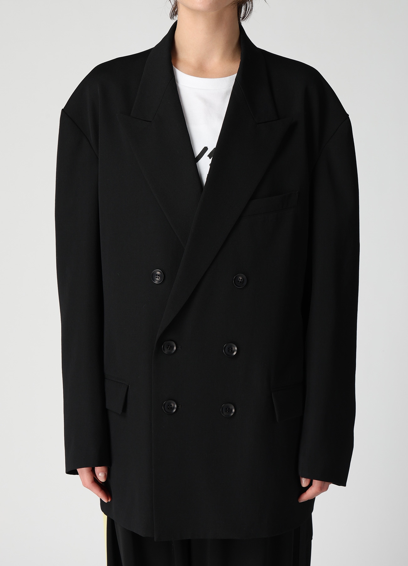 WOOL GABARDINE BIG TAILORED JACKET
