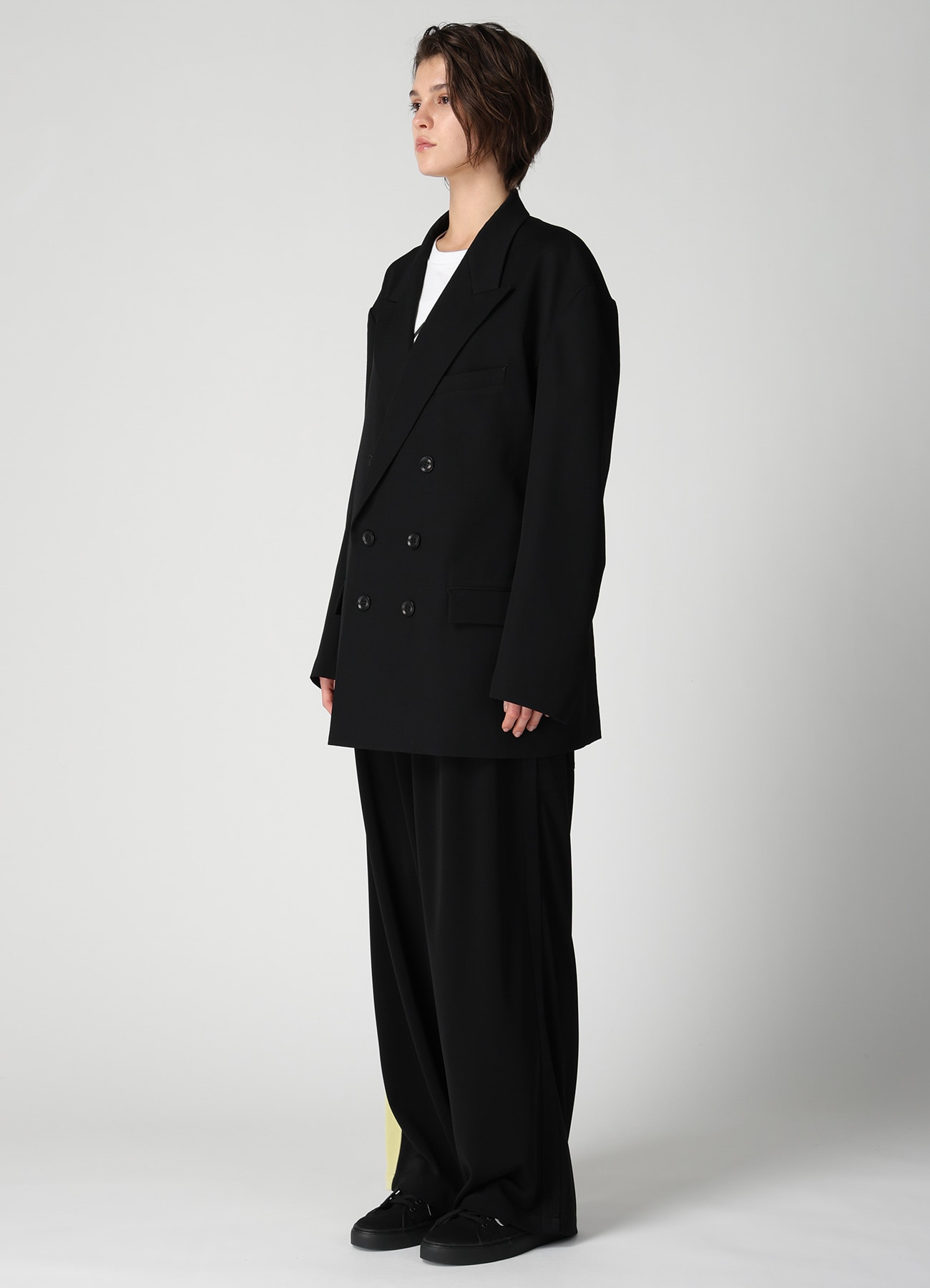 WOOL GABARDINE BIG TAILORED JACKET