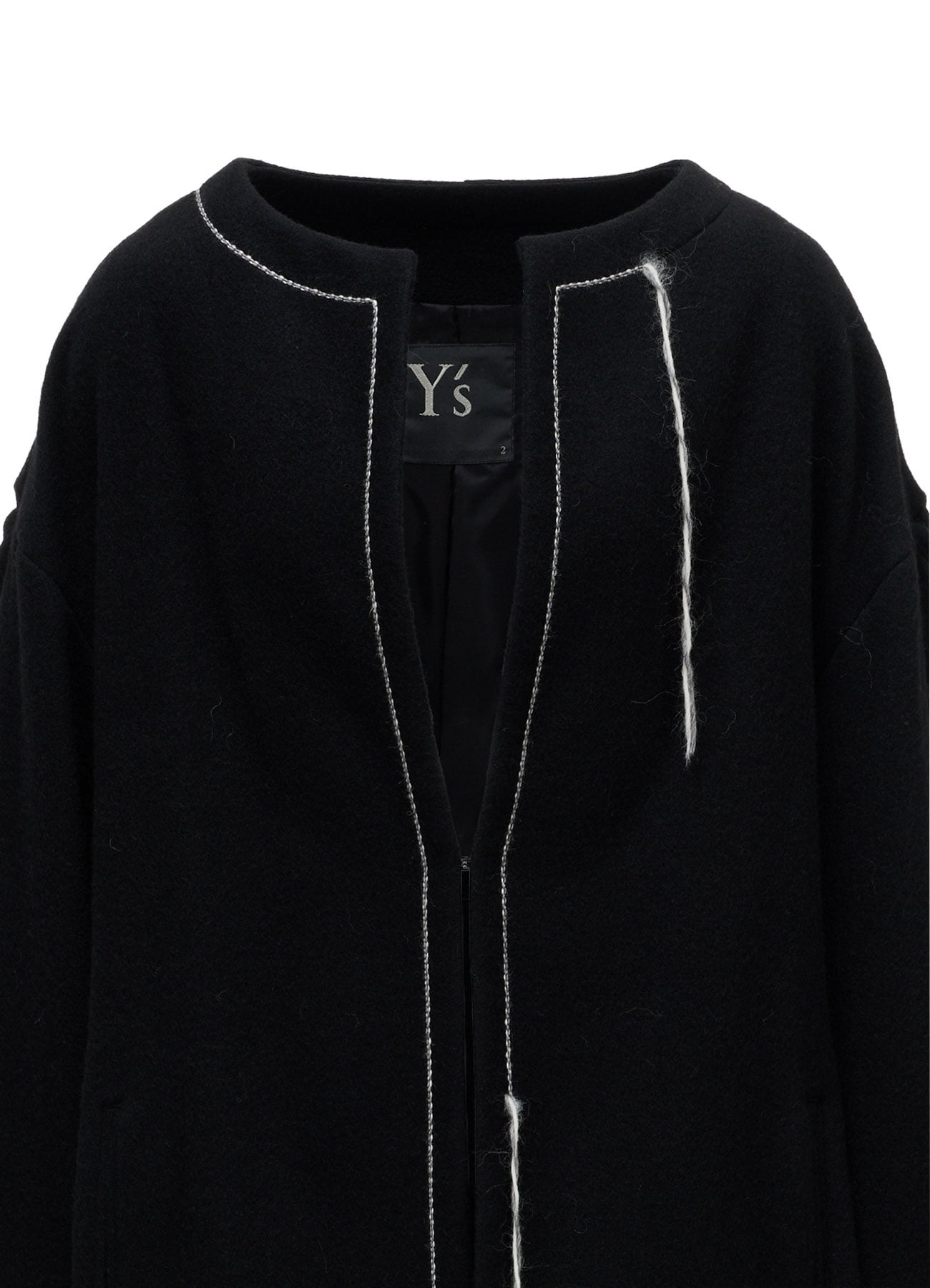 LIGHT SHAGGY BIG STITCH DROP SLEEVE JACKET