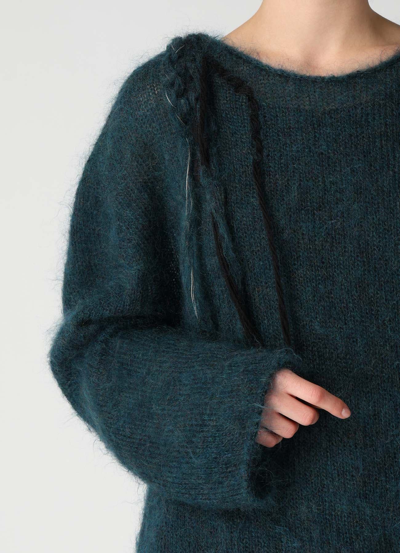 OVERSIZED MOHAIR BLEND KNIT PULLOVER