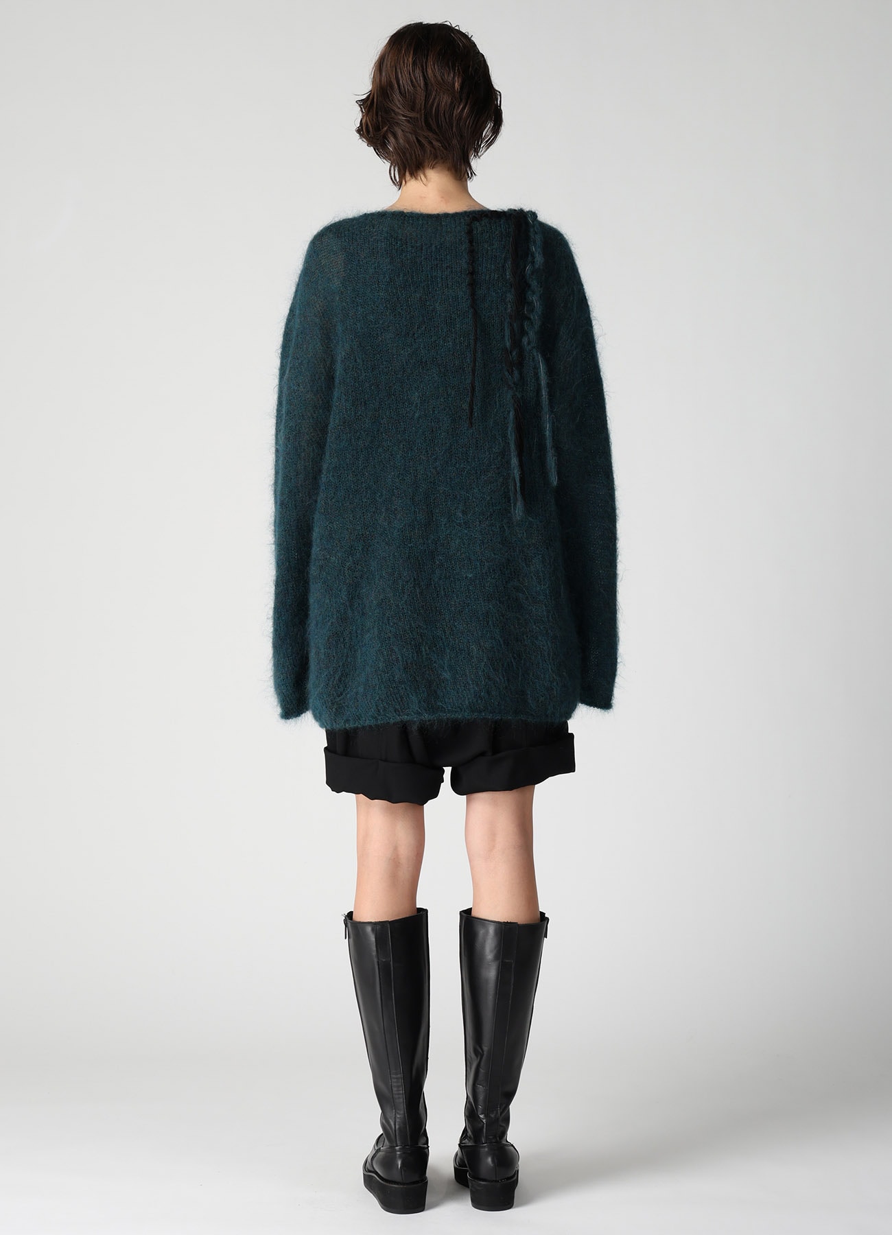 OVERSIZED MOHAIR BLEND KNIT PULLOVER