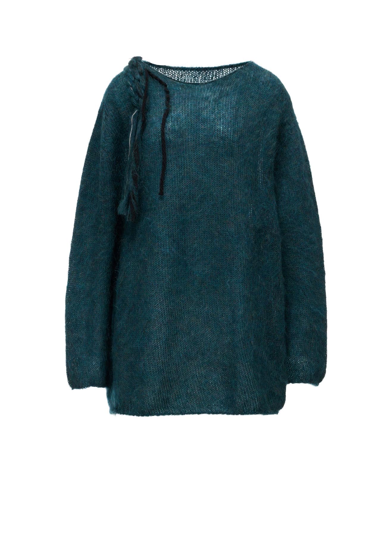 OVERSIZED MOHAIR BLEND KNIT PULLOVER