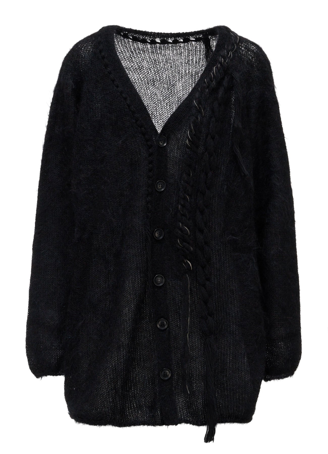 OVERSIZED MOHAIR BLEND V-NECK CARDIGAN