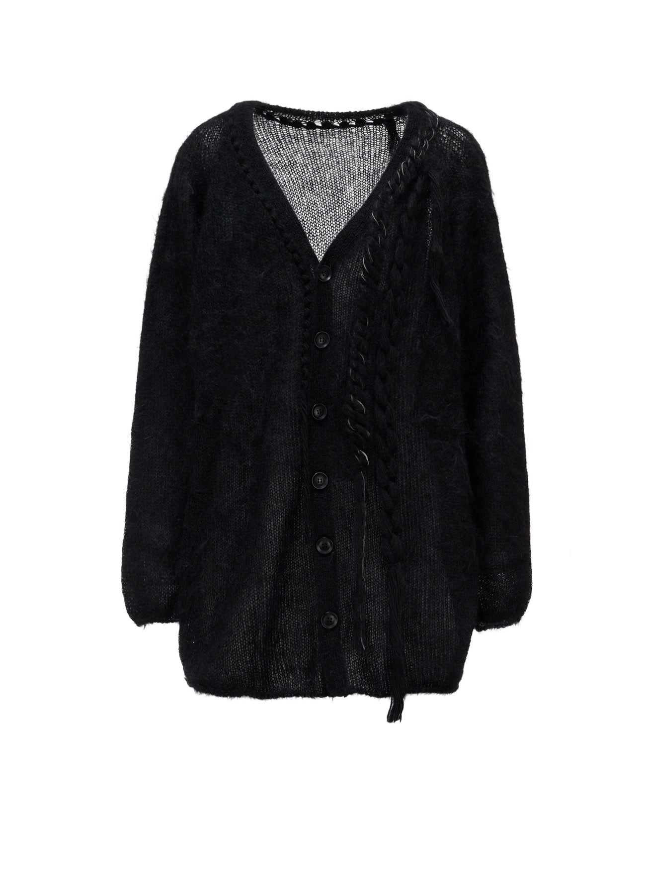 OVERSIZED MOHAIR BLEND V-NECK CARDIGAN