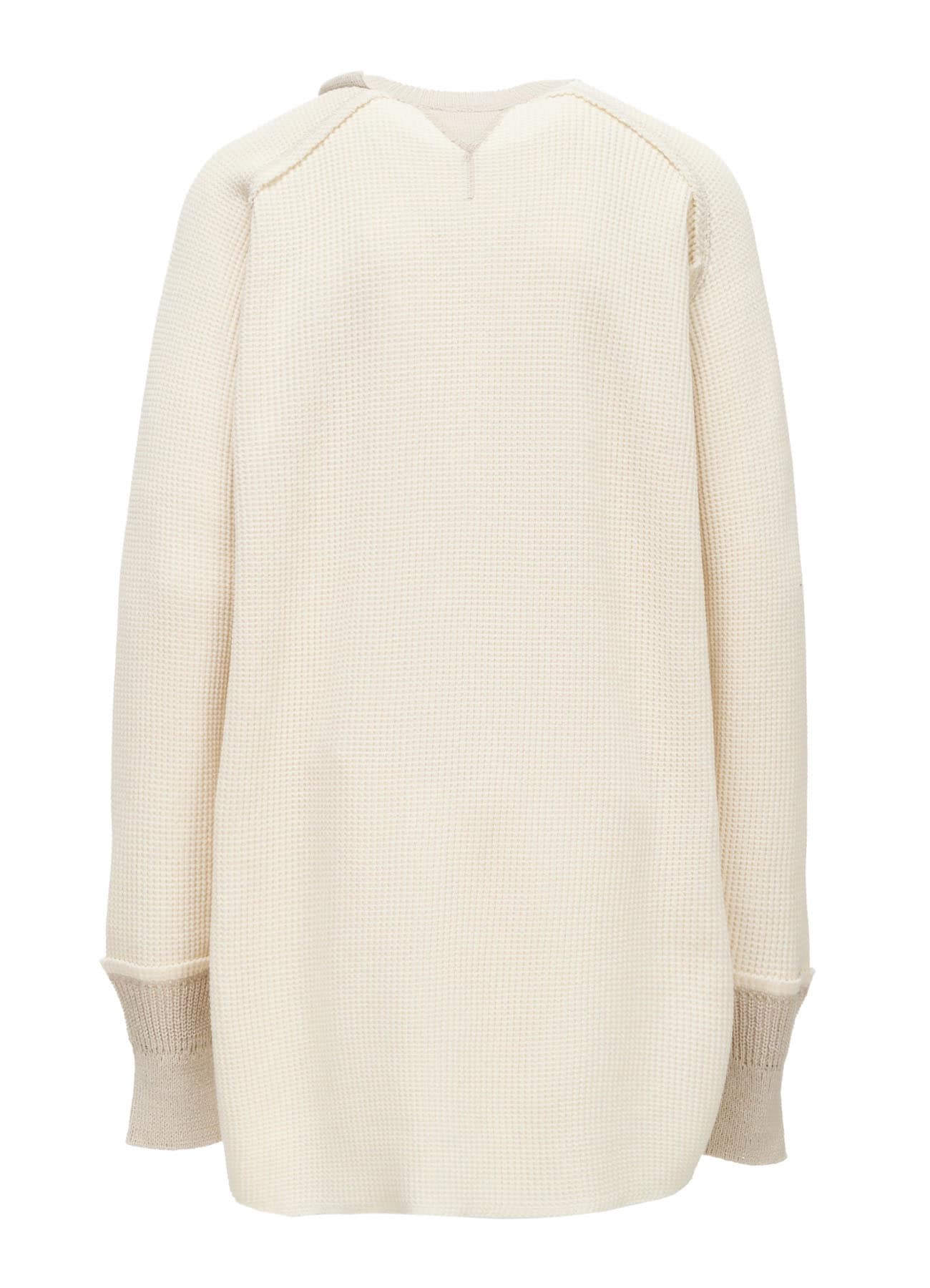 WAFFLE HENLEY NECK PULLOVER