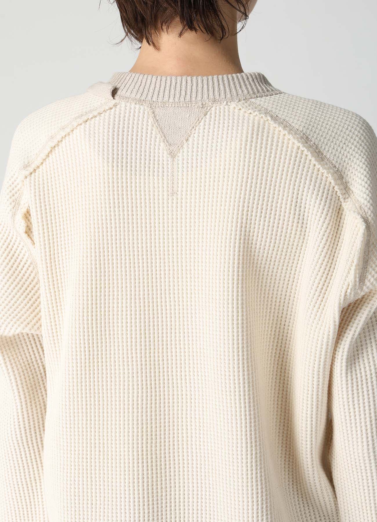 WAFFLE HENLEY NECK PULLOVER