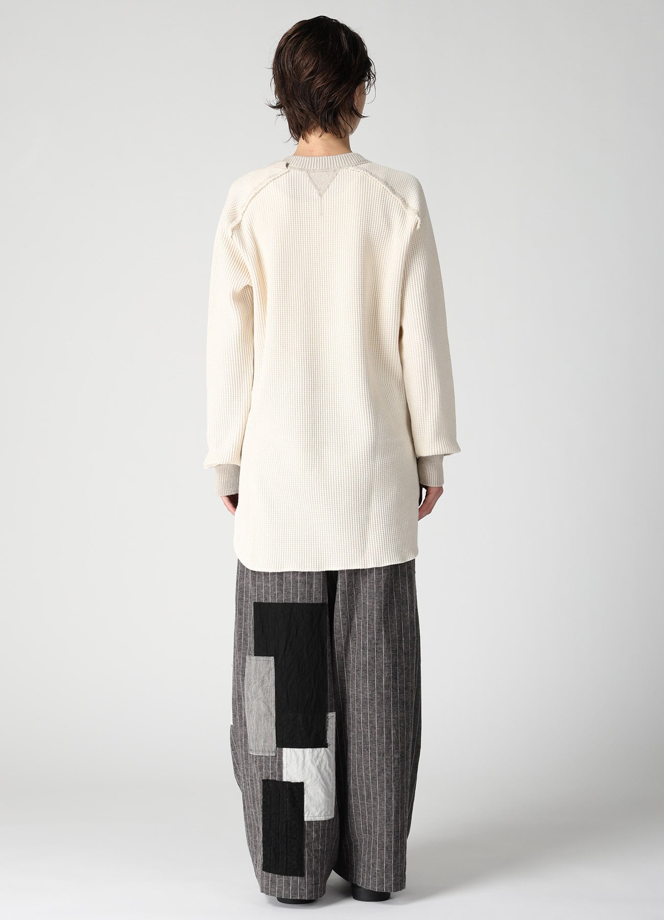 WAFFLE HENLEY NECK PULLOVER