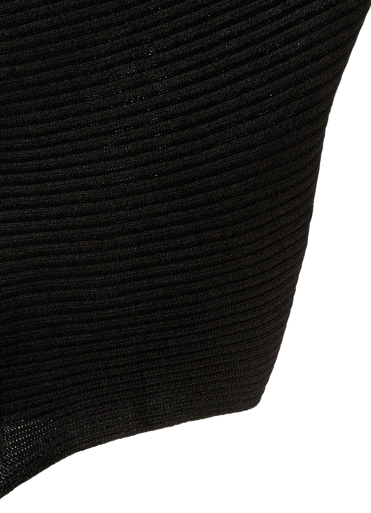COTTON BLEND CROPPED ASYMMETRIC RIB KNIT(S Khaki): Y's｜THE SHOP