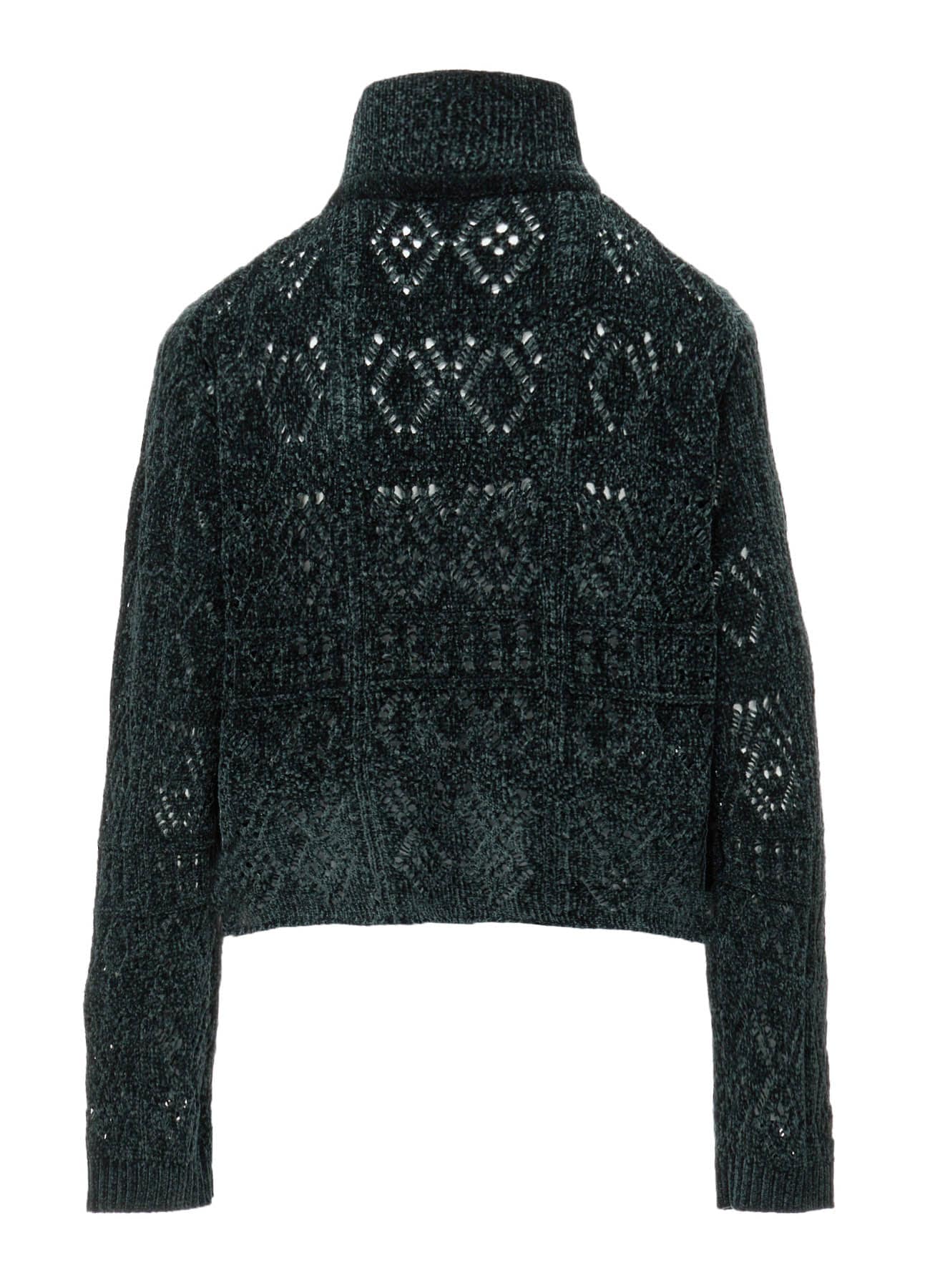 CHENILLE OPENWORK SHORT PULLOVER