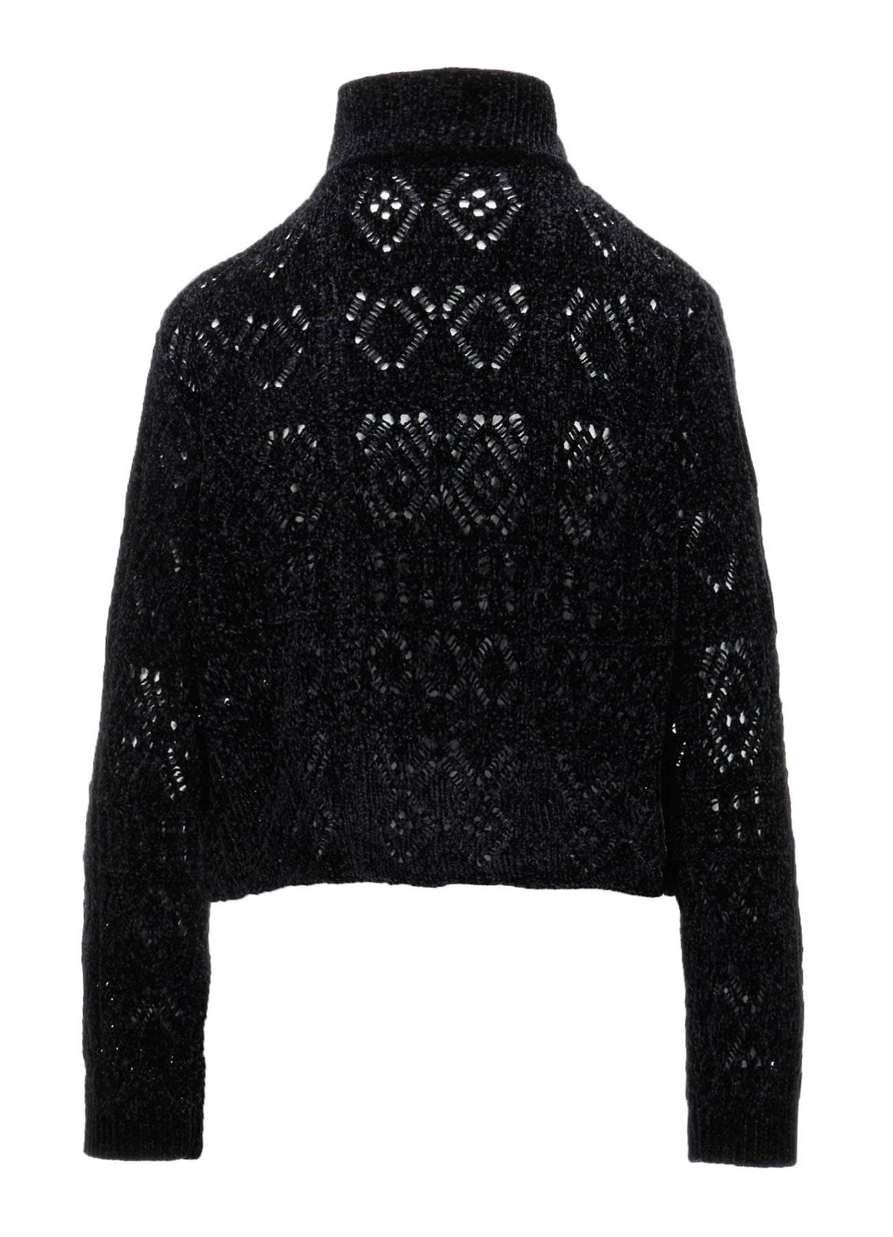 CHENILLE OPENWORK SHORT PULLOVER