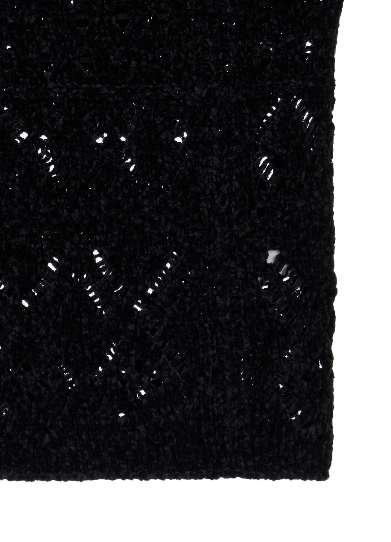 CHENILLE OPENWORK SHORT PULLOVER