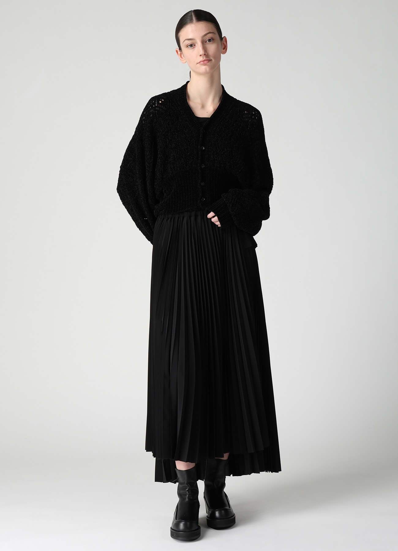 CHENILLE OPENWORK CARDIGAN