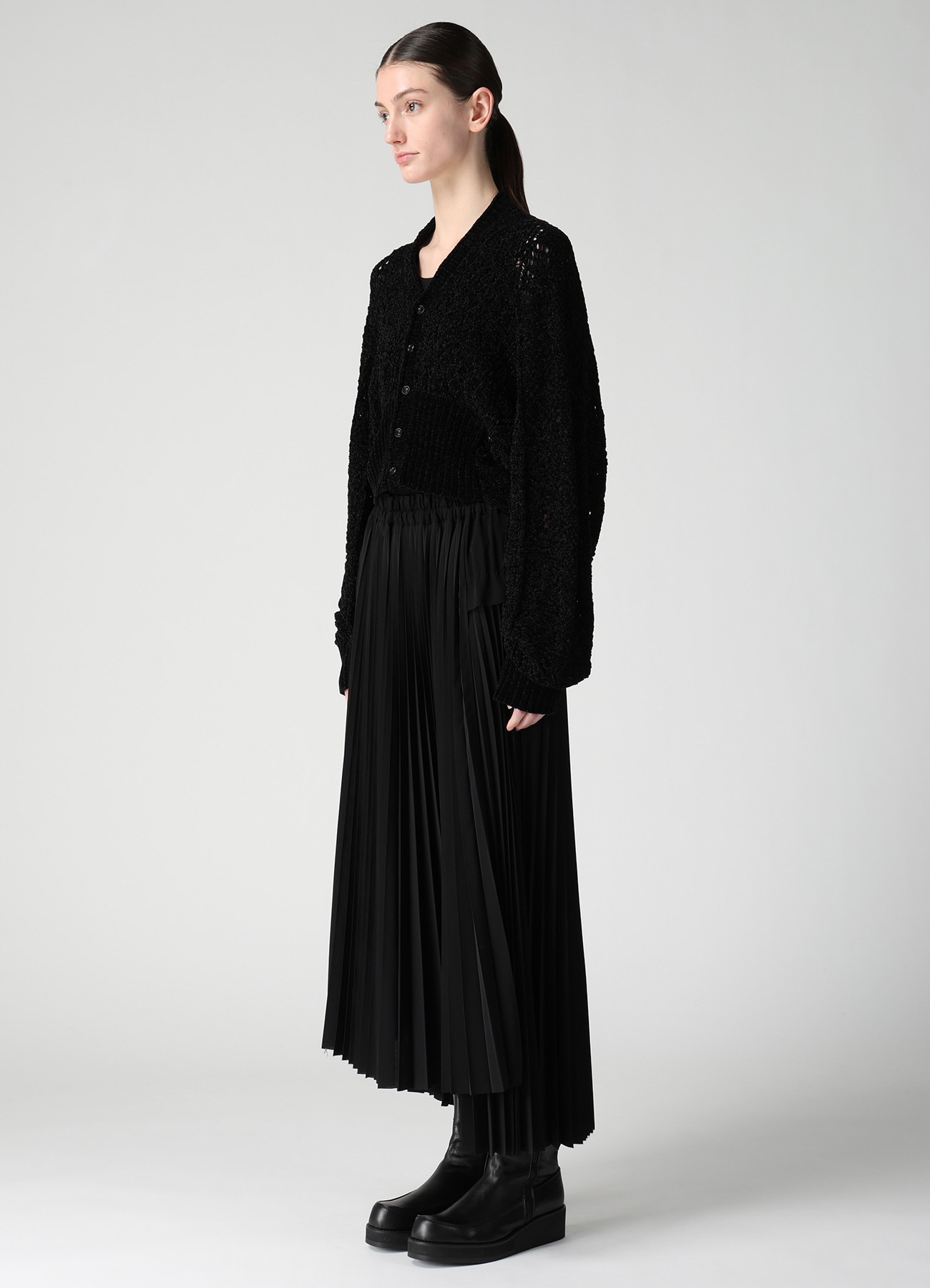 CHENILLE OPENWORK CARDIGAN