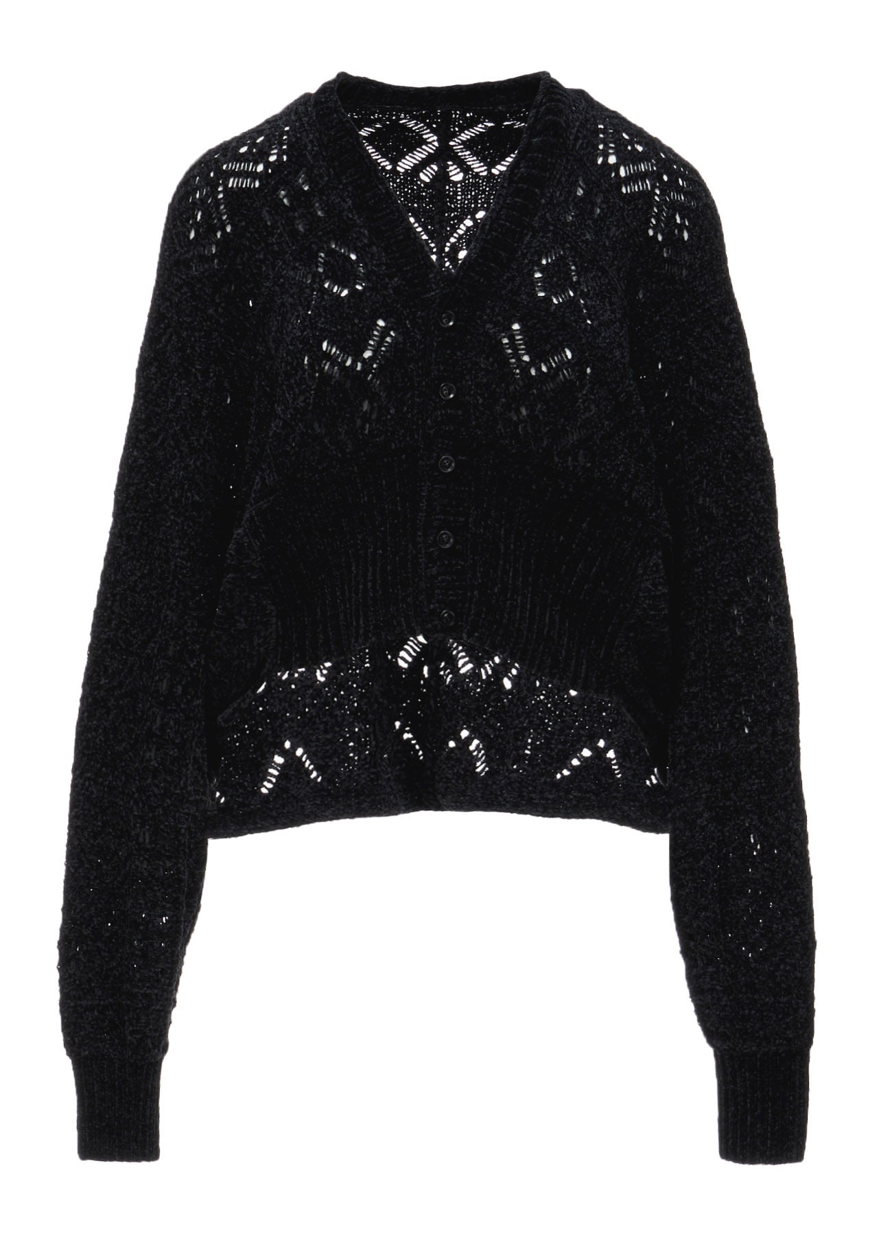 CHENILLE OPENWORK CARDIGAN