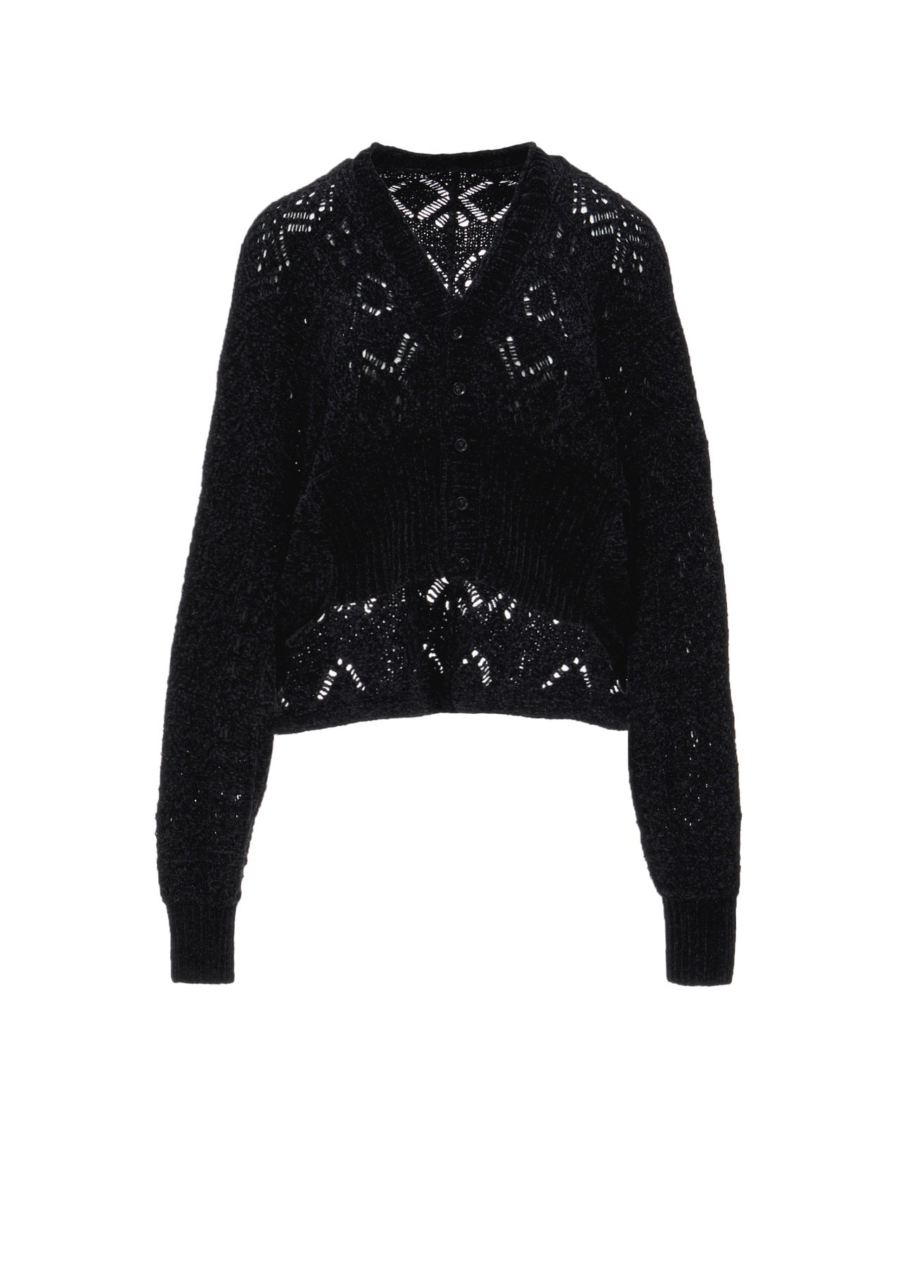 CHENILLE OPENWORK CARDIGAN