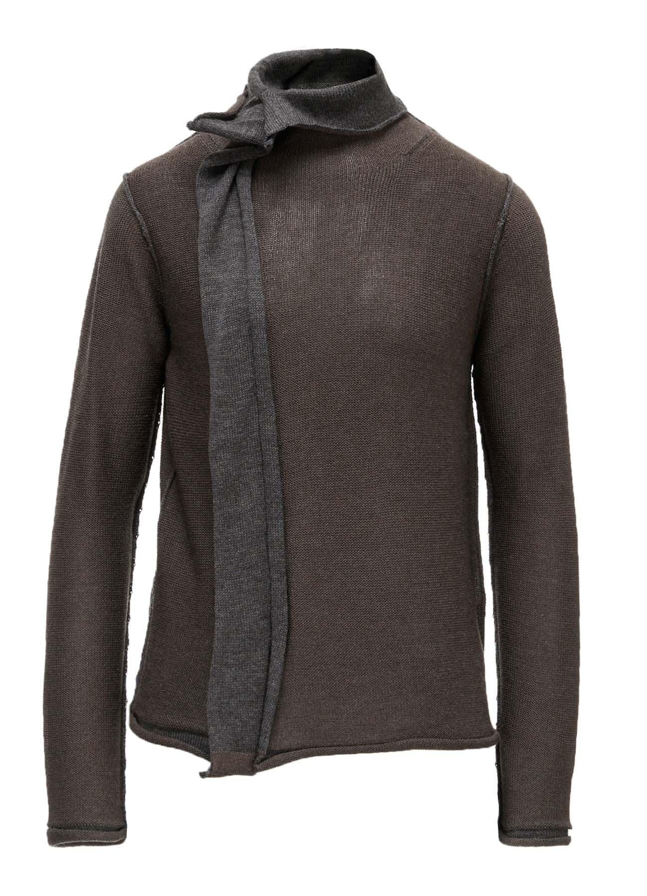 JERSEY PLATING HIGH NECK PULLOVER