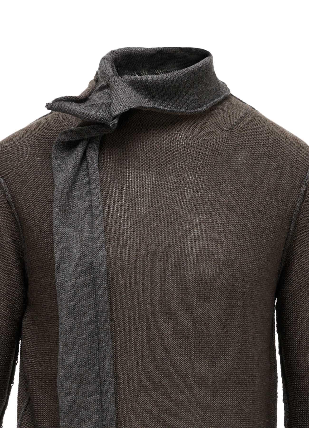 JERSEY PLATING HIGH NECK PULLOVER