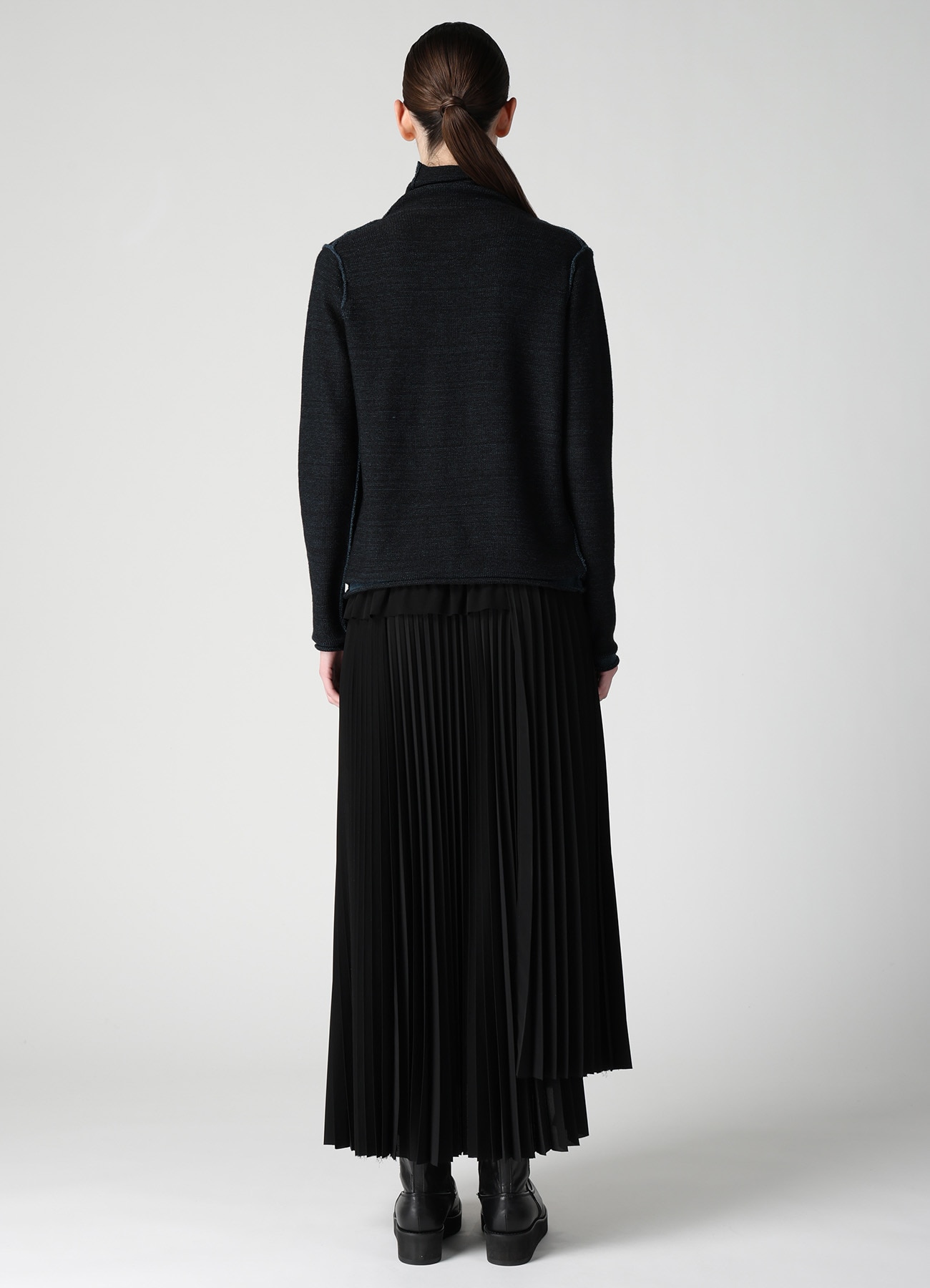 JERSEY PLATING HIGH NECK PULLOVER