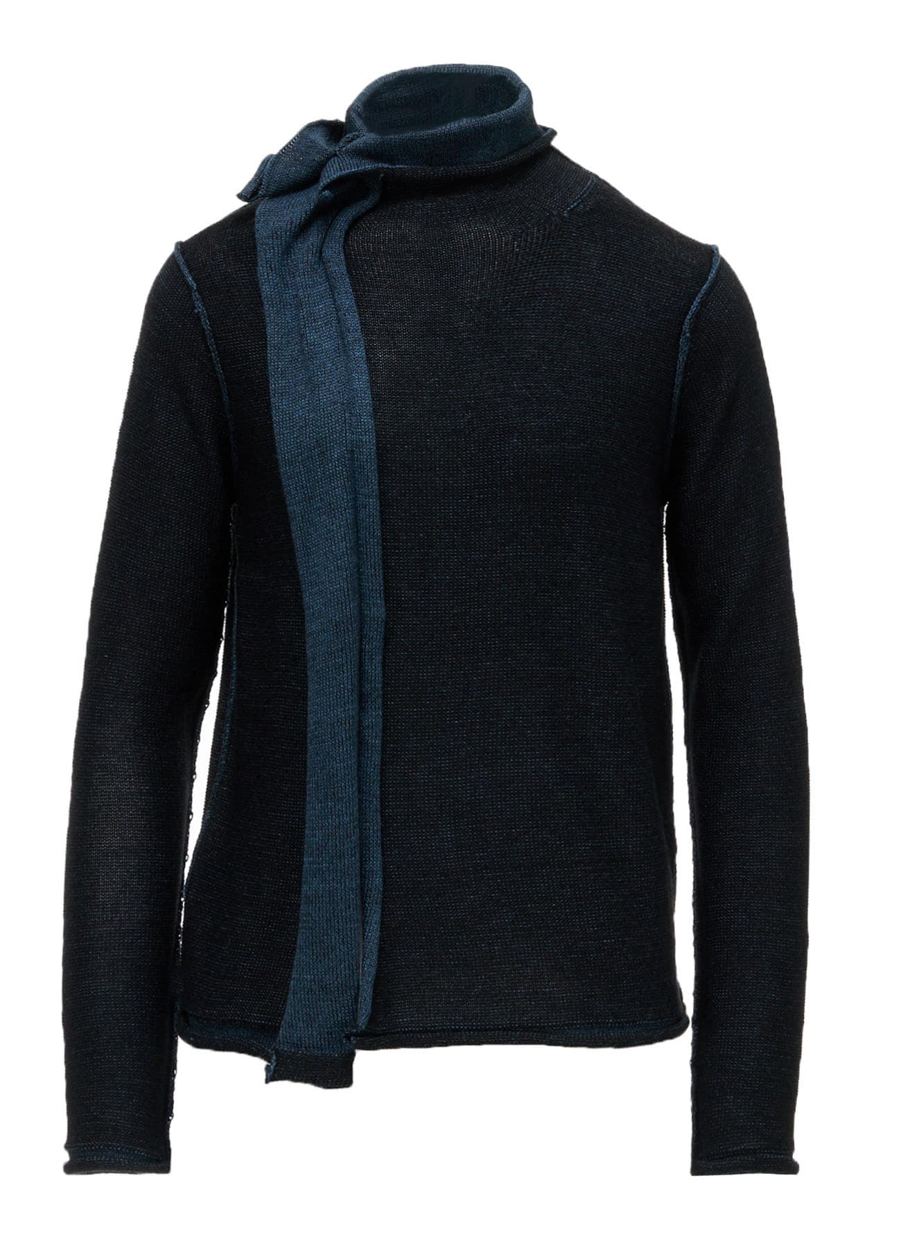 JERSEY PLATING HIGH NECK PULLOVER