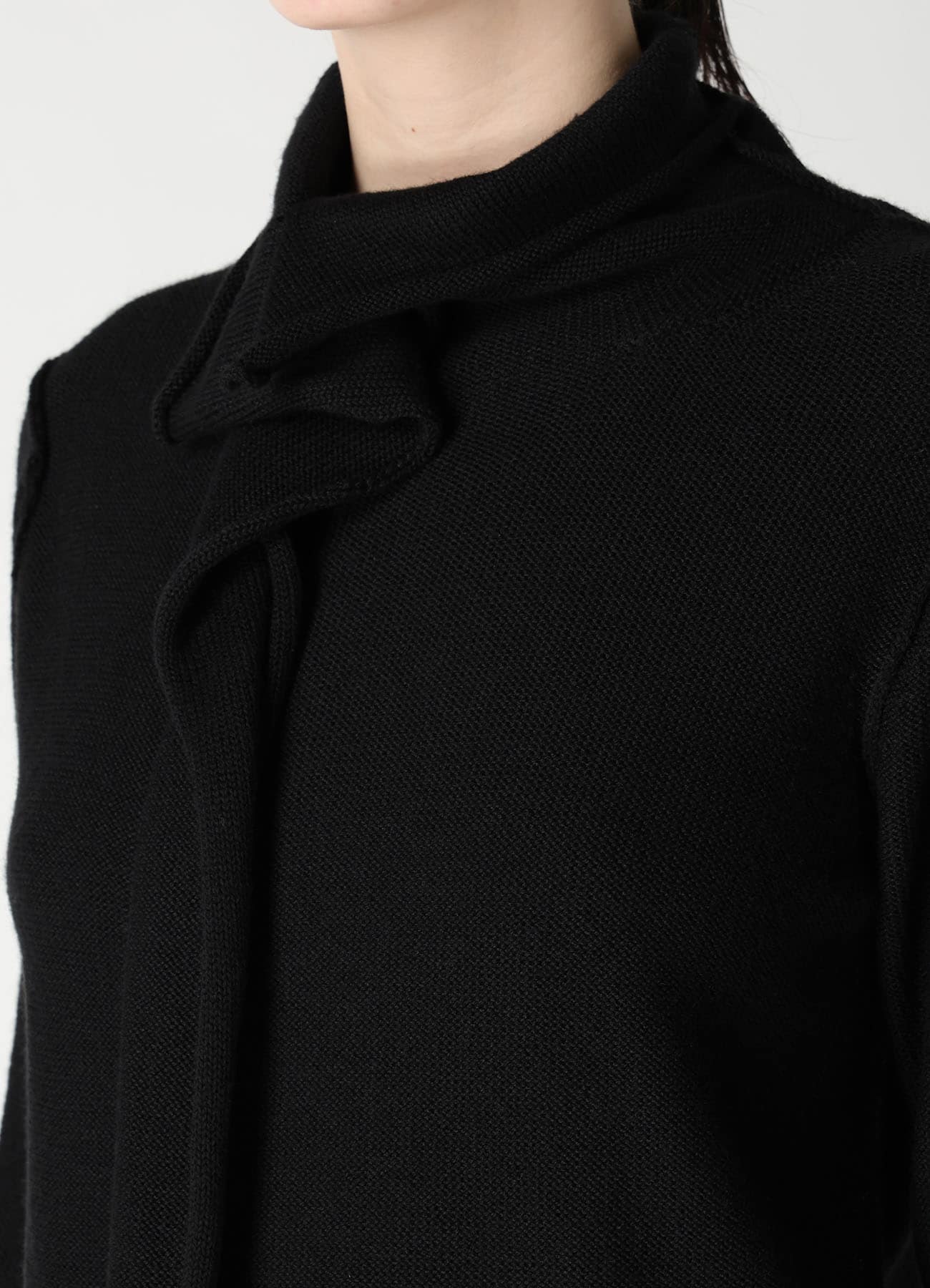 JERSEY PLATING HIGH NECK PULLOVER