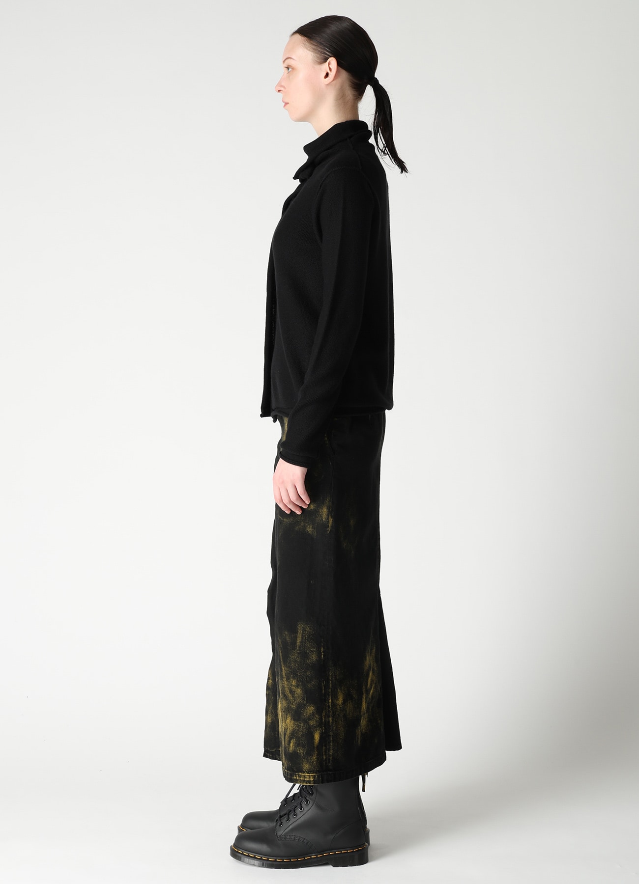 JERSEY PLATING HIGH NECK PULLOVER
