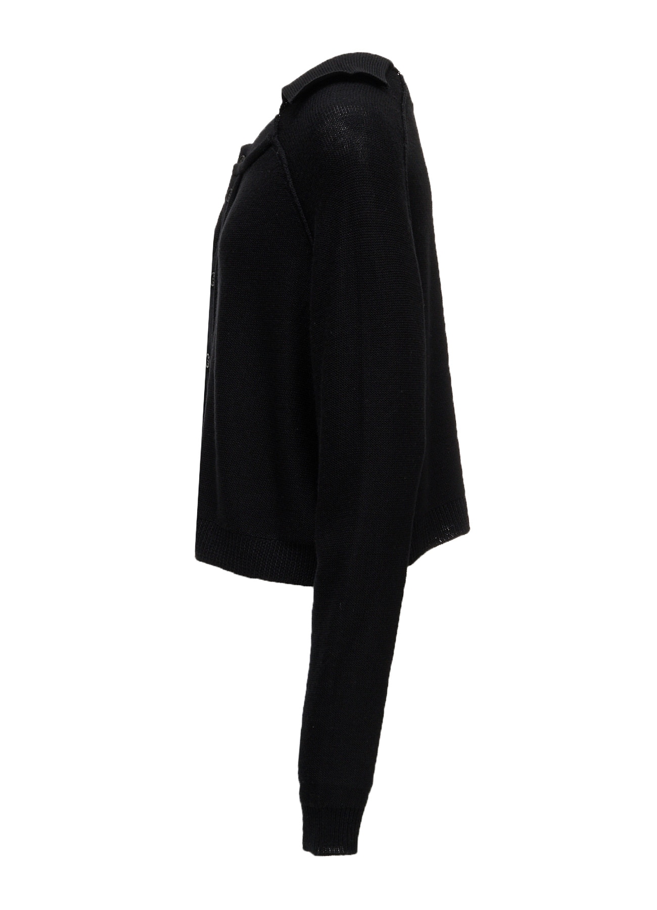 JERSEY PLATING ROUND NECK CARDIGAN