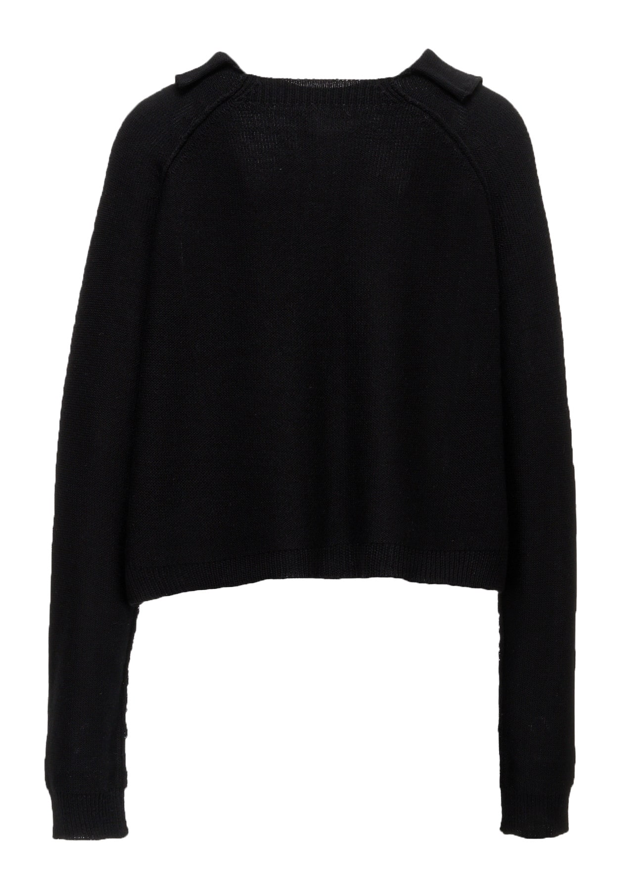 JERSEY PLATING ROUND NECK CARDIGAN