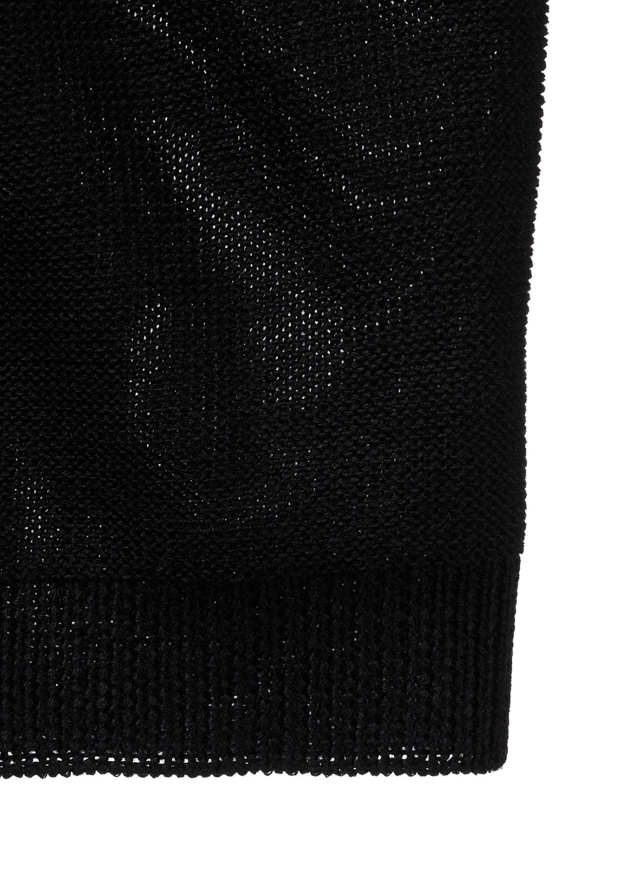 JERSEY PLATING ROUND NECK CARDIGAN