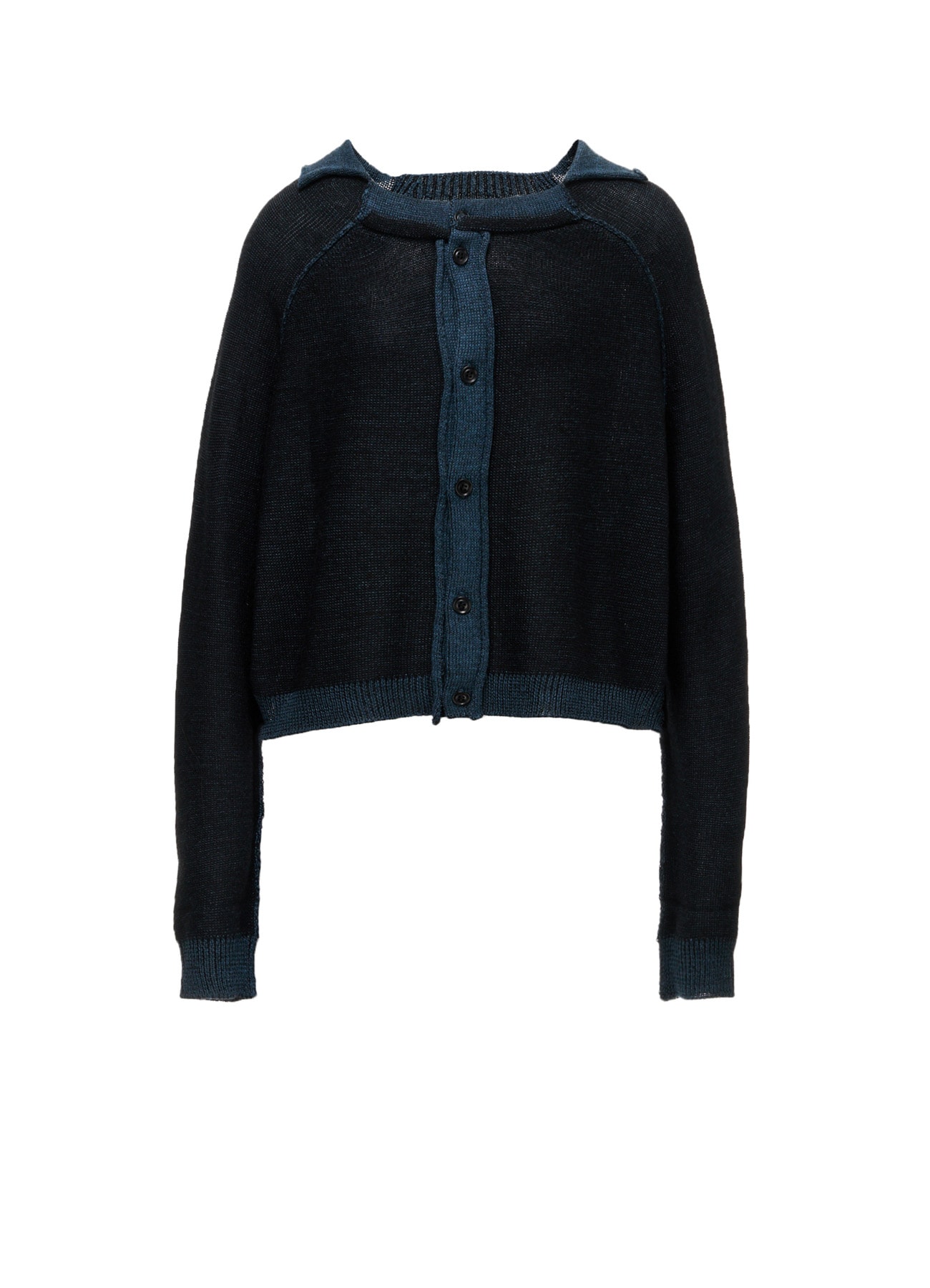 JERSEY PLATING ROUND NECK CARDIGAN(S Grey): Y's｜THE SHOP YOHJI